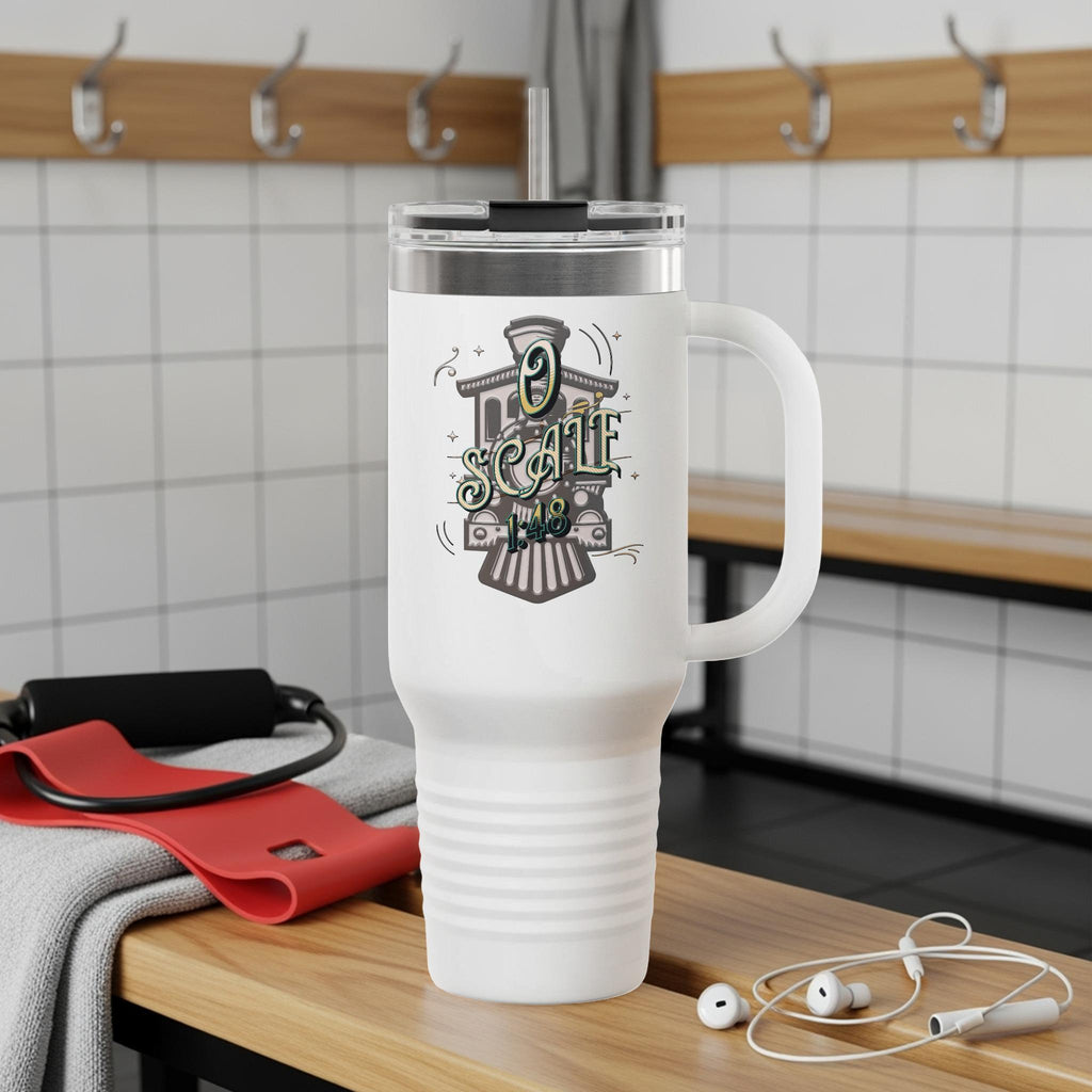 Train Travel Mug, Insulated Coffee Travel Cup, Railroad Enthusiast Gift, Railway Worker Present, Unique Train Lover Mug