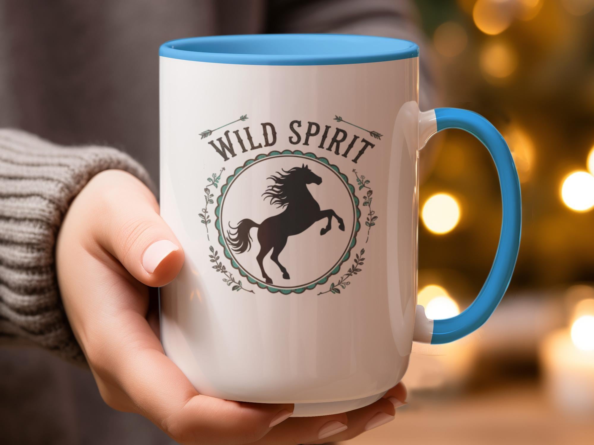 Wild Spirit Horse Mug, Horse Lover Gift, Equestrian Coffee Mug, Inspirational Horse Print, Unique Horse Design Mug for Home or Office