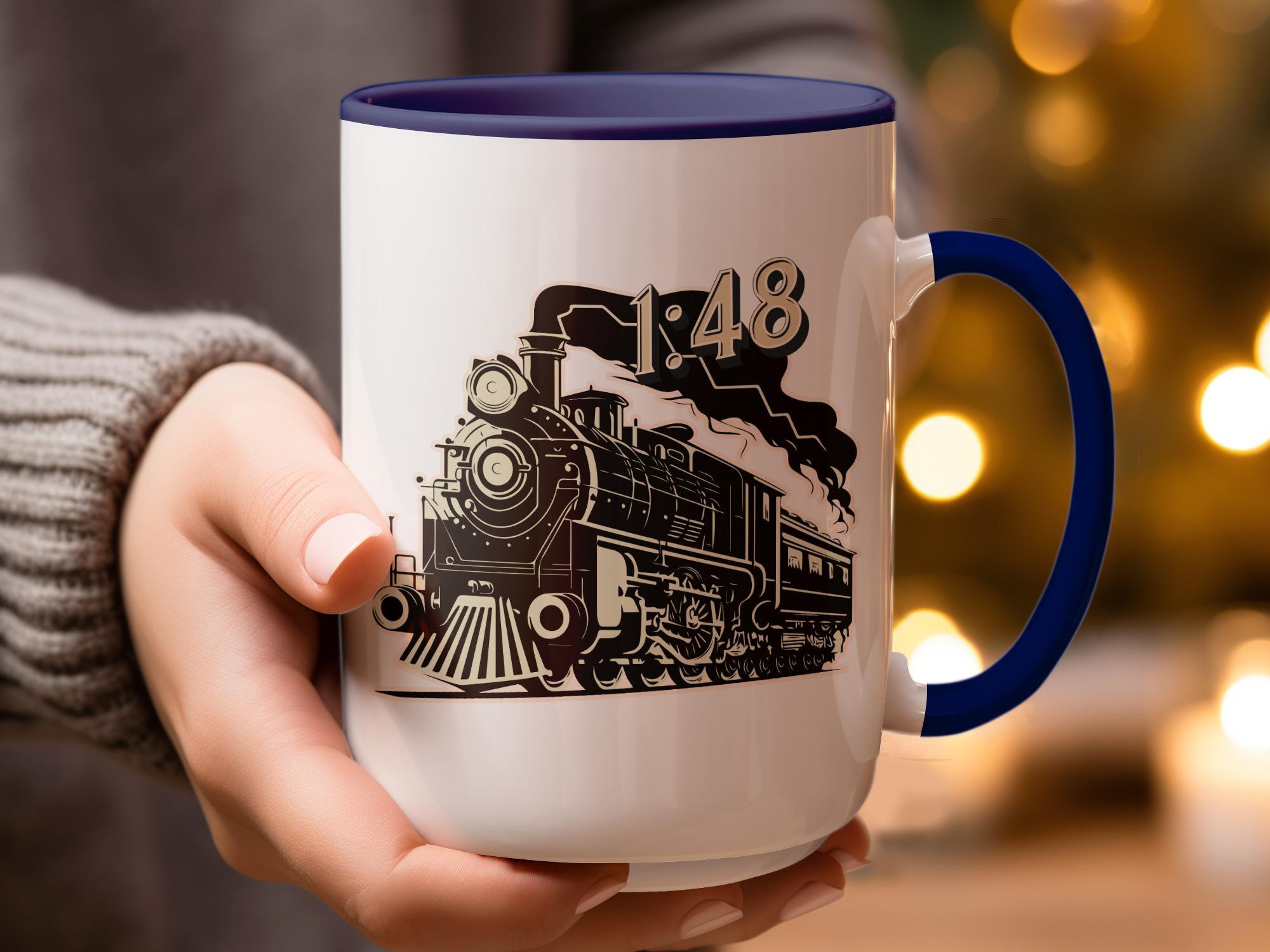 Train Lovers Mug, Steam Locomotive Coffee Cup, Vintage Railroad Collectors Mug, Unique Train Enthusiasts Gift, Train Memorabilia