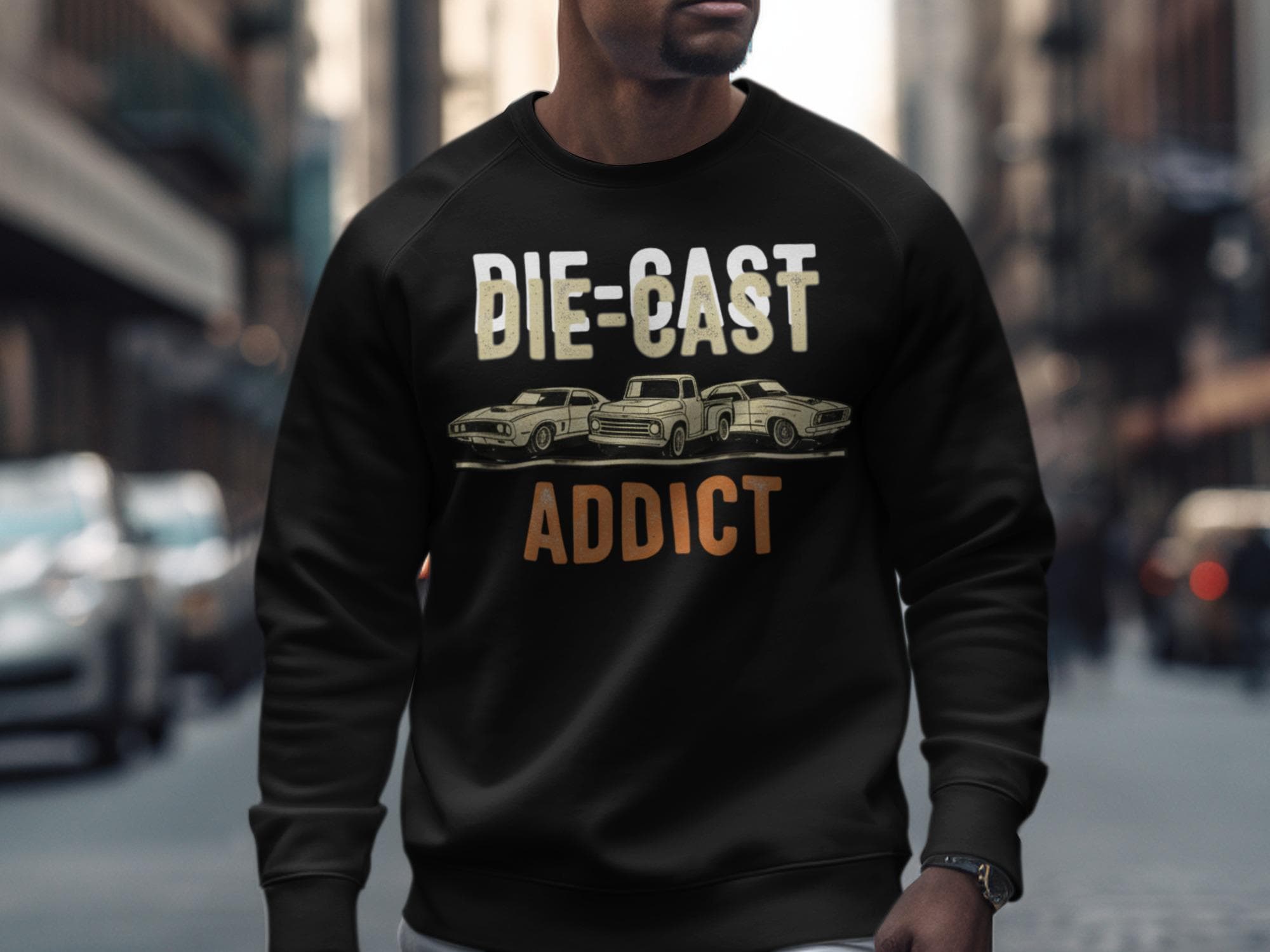 Die-Cast Addict Shirt, Car Enthusiast Sweatshirt, Classic Car Lover Gift, Retro Car Crewneck, Auto Hobby Apparel