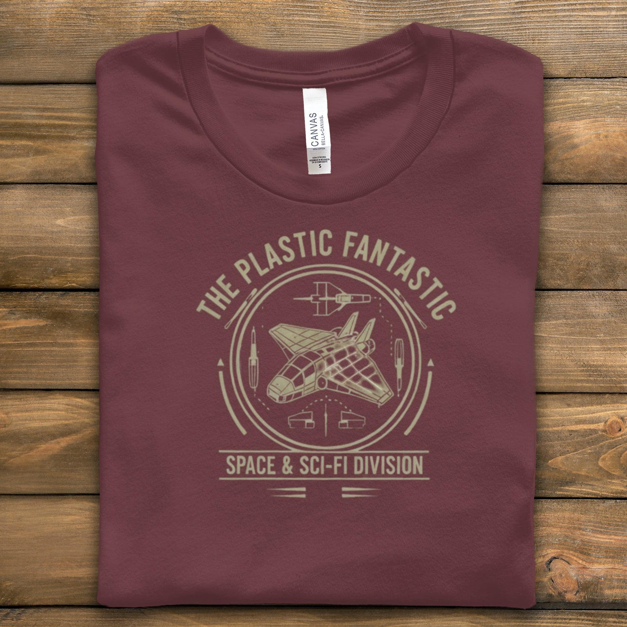 The Plastic Fantastic graphic tee, Space and Sci-Fi Division shirt, unique space themed t-shirt, sci-fi fans gift, graphic t-shirt