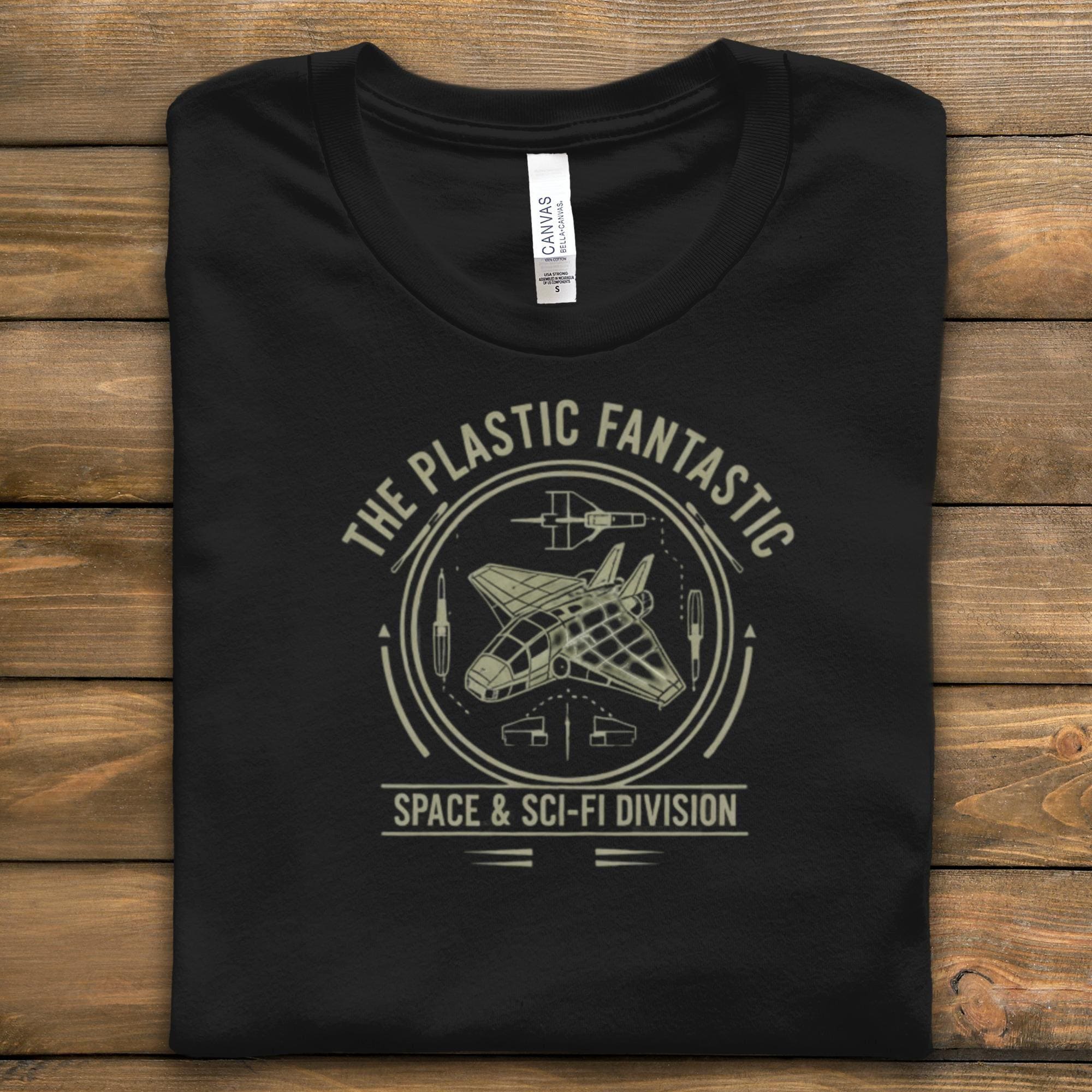 The Plastic Fantastic Space Sci-Fi Division Shirt, Sci-Fi Themed Graphic Tee, Unique Space Exploration Top, Geeky Space Shirt