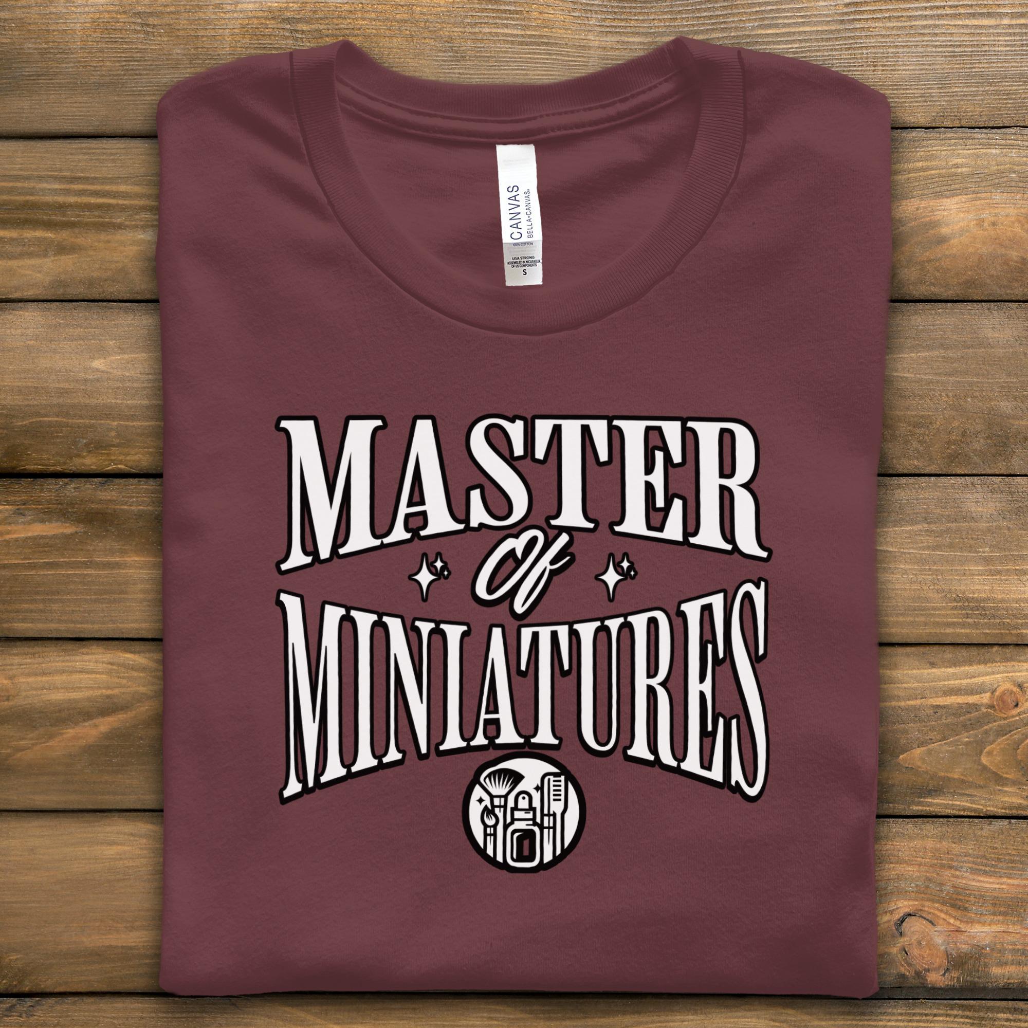 Master of Miniatures unisex t shirt, Fantasy enthusiast graphic tee, Tabletop gaming apparel, Gift for miniature painters