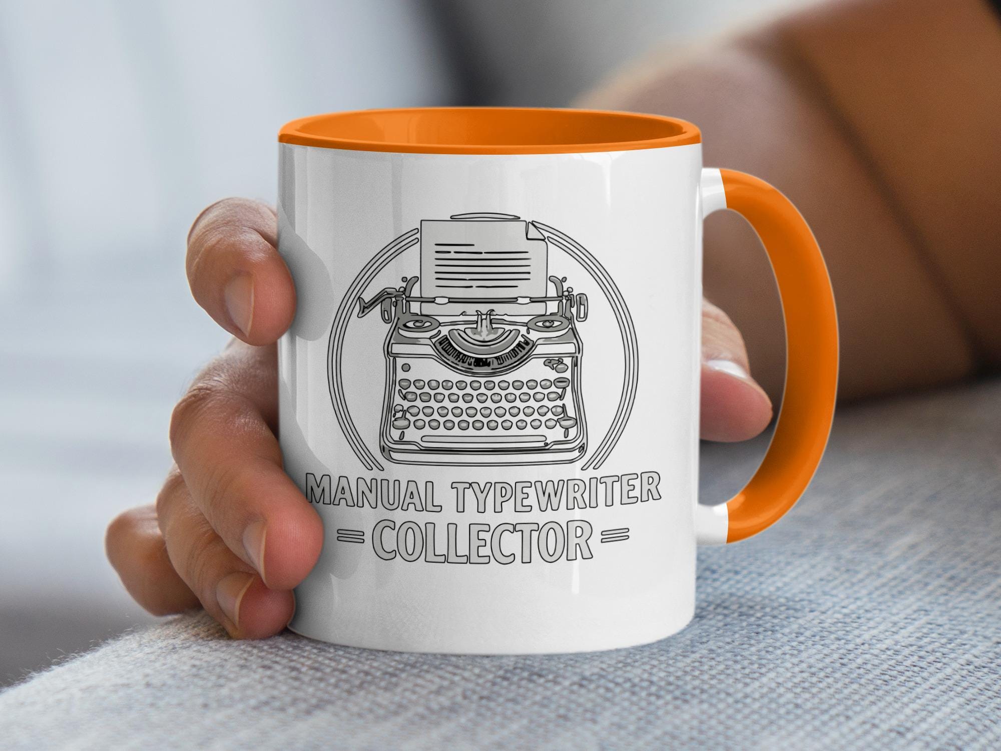 Manual Typewriter Collector Mug, Vintage Writer Gift, Retro Typewriter Lover, Office Decor, Classic Writer Mug, Typing Enthusiast Gift