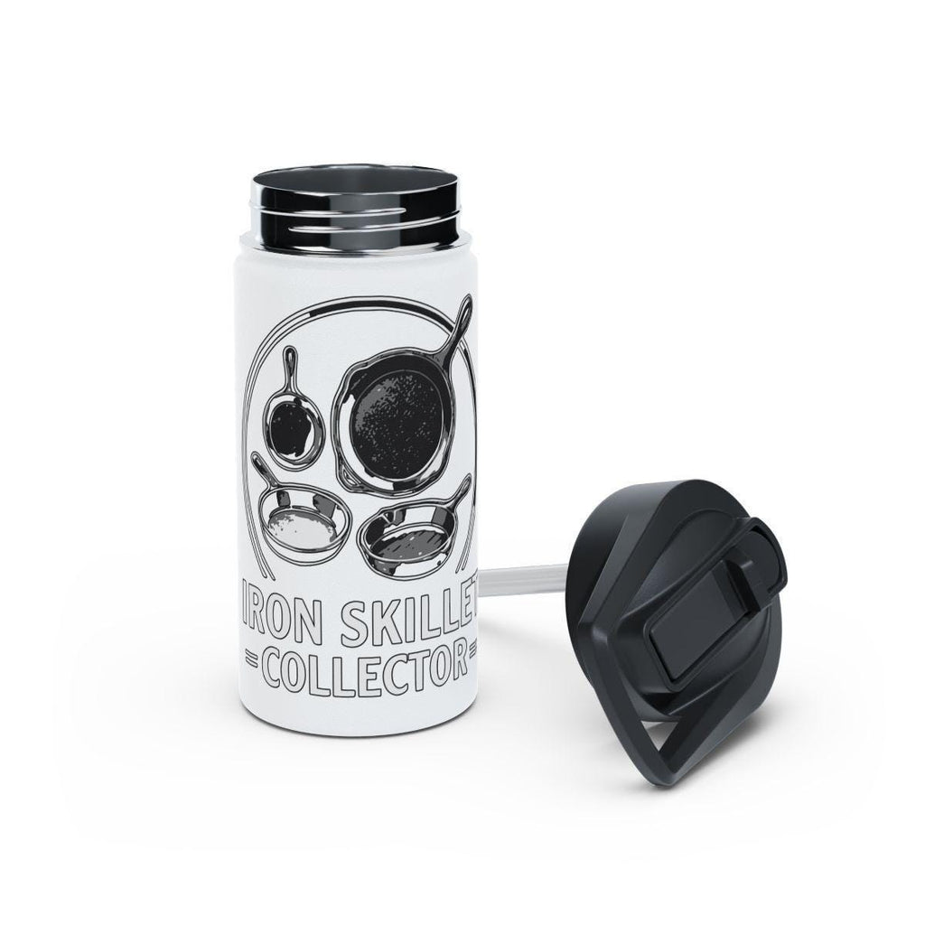 Iron Skillet Collector Travel Mug, Cast Iron Cookware Design Coffee Tumbler, Unique Kitchen Gifts, Skillet Fan Drinkware