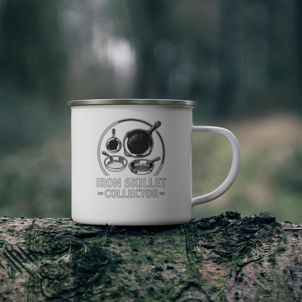 Iron Skillet Collector Mug, Vintage Cast Iron Cookware Gift, Camping Coffee Mug, Rustic Kitchen Decor, Cast Iron Enthusiast Cup