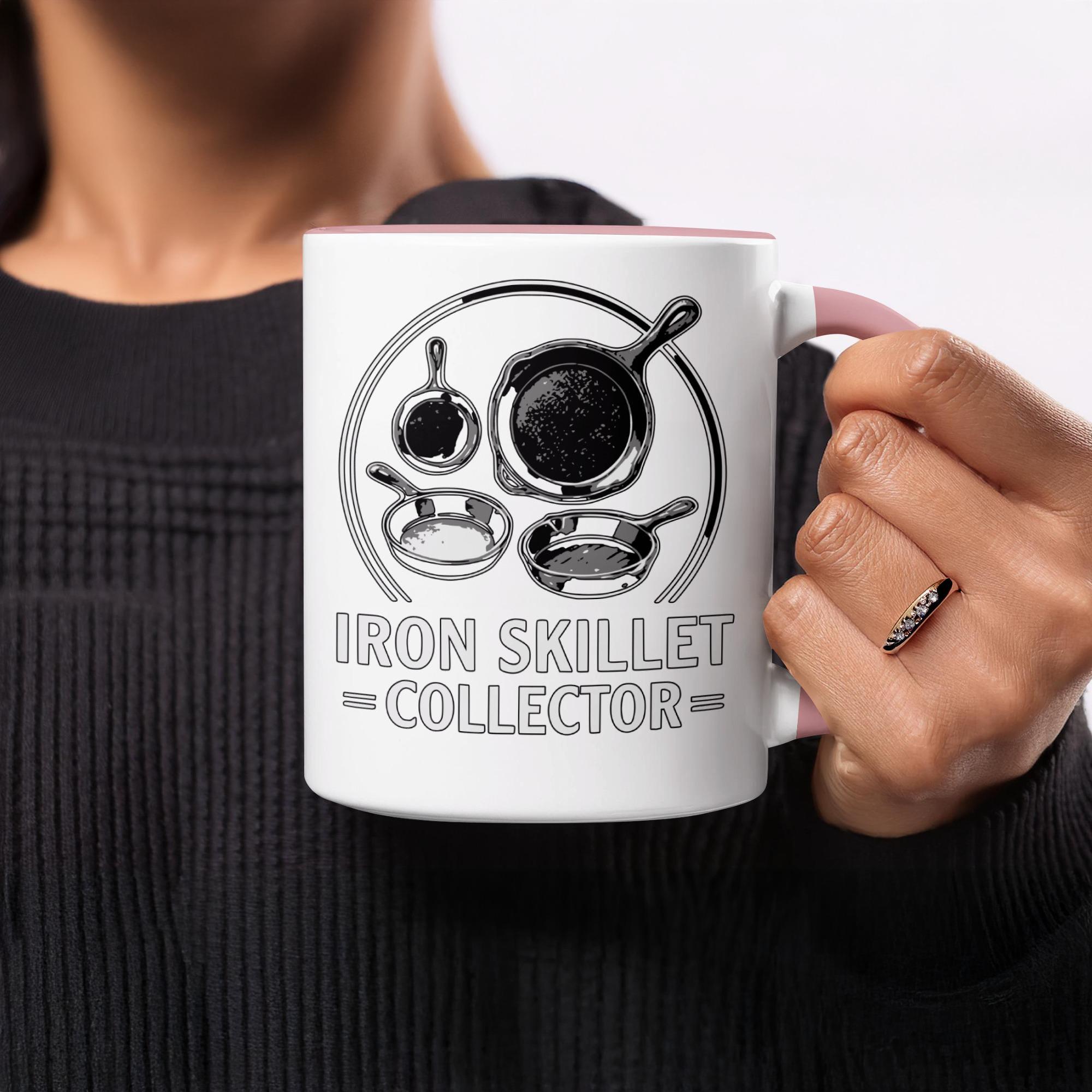 Iron Skillet Collector Mug, Cast Iron Enthusiast Gift, Cookware Lover Coffee Cup, Kitchen Décor, Unique Chef Present, Funny Cooking Mug