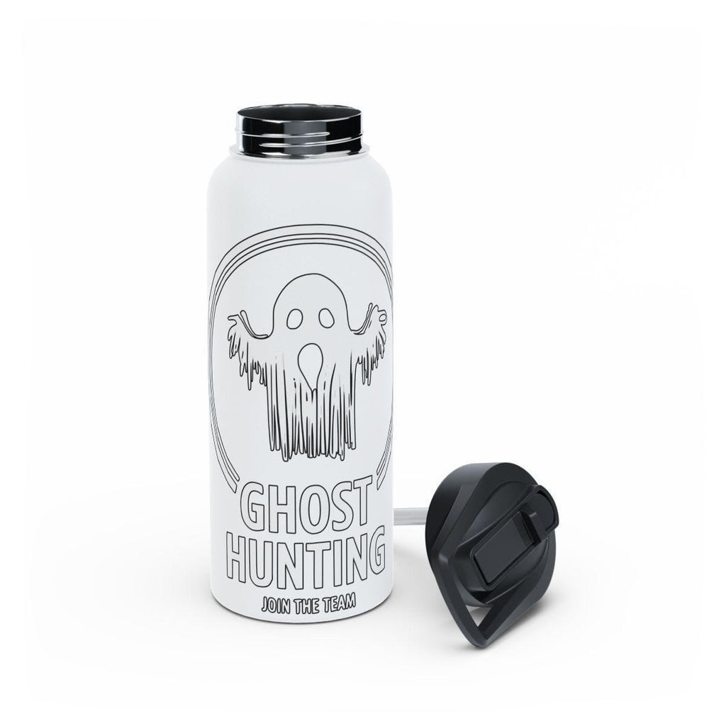 Ghost Hunting Water Bottle, Join the Team, Paranormal Enthusiast Gift, Spooky Adventure, Stainless Steel, Ghostly Fun