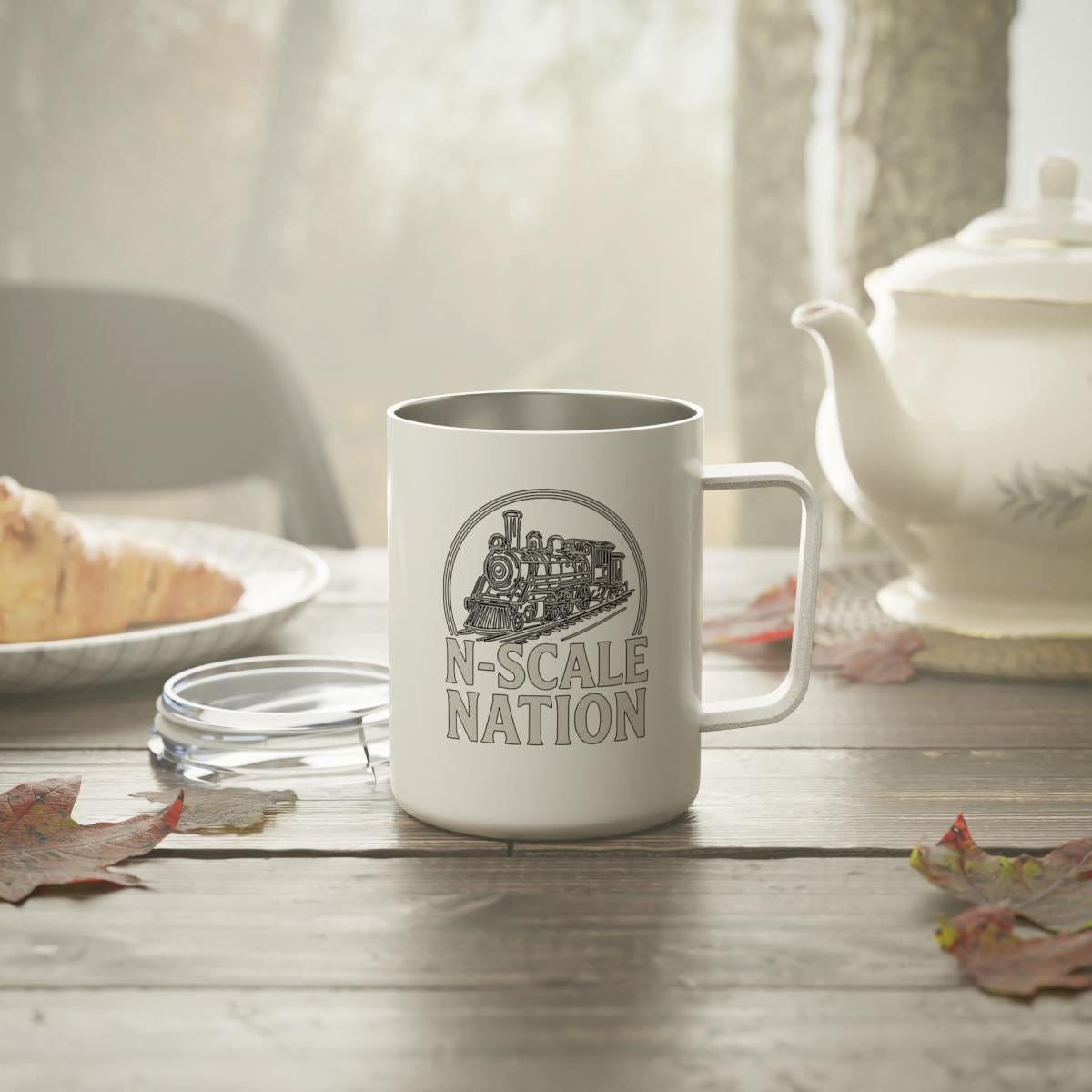 Vintage Train Mug N Scale Nation Design, Collectible Coffee Cup For Train Enthusiasts, Unique Gift For Model Railroad Fans