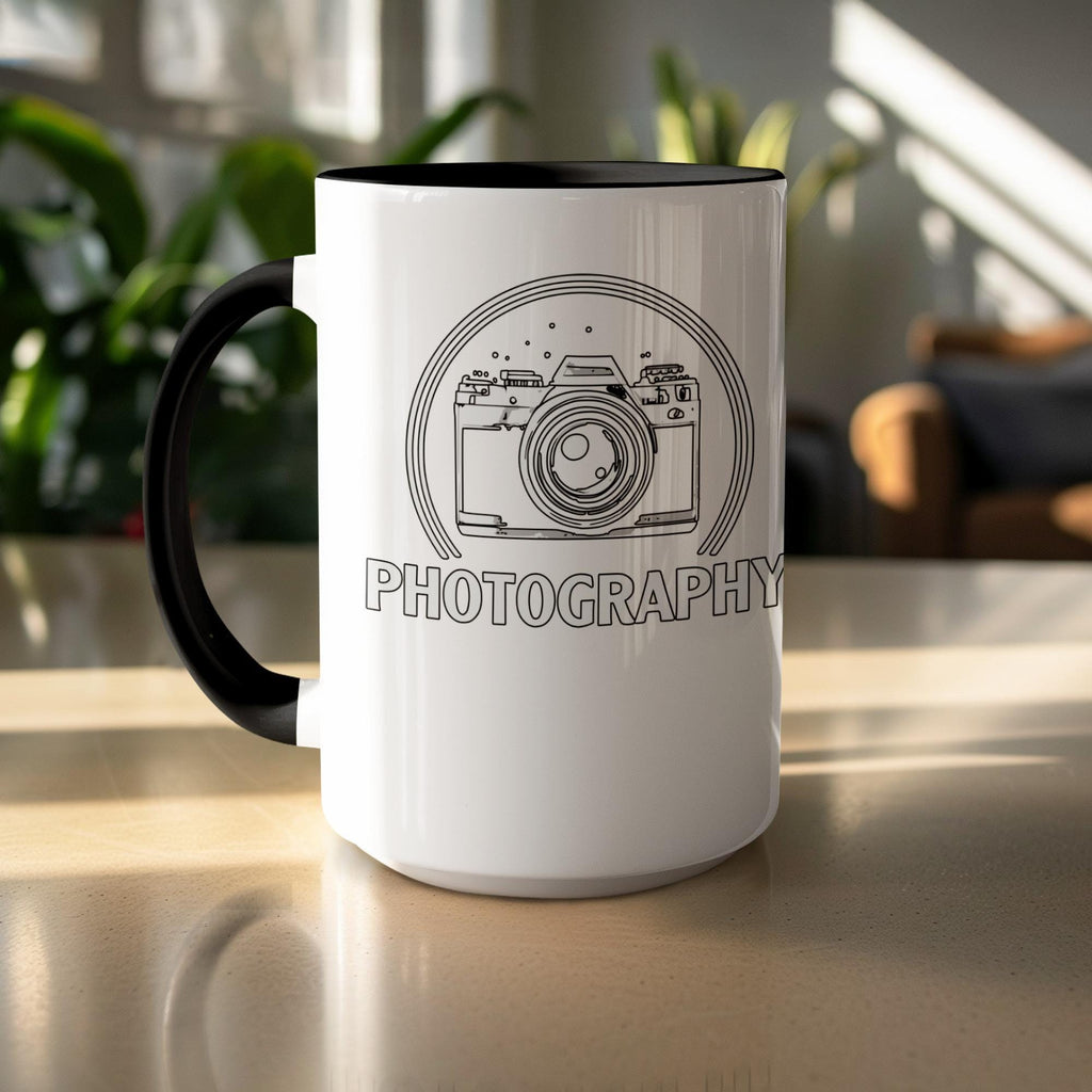 Photography Mug, Camera Design Gift, Photographer Coffee Cup, Photography Lover Mug, Unique Photography Gift, Camera Lover Present
