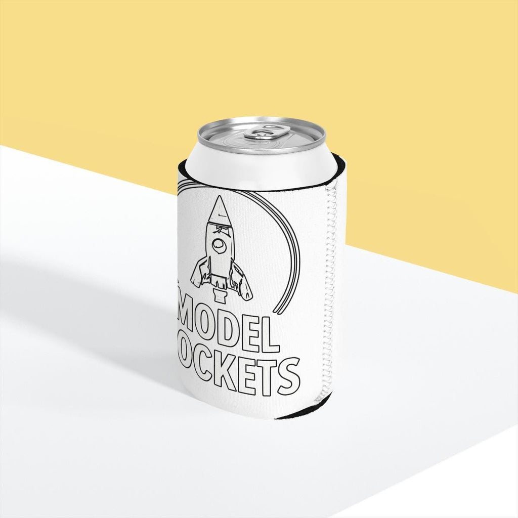 Rocket ship can cooler, space theme beer sleeve, model rockets drink holder, soda can cover for parties, fun beverage insulator
