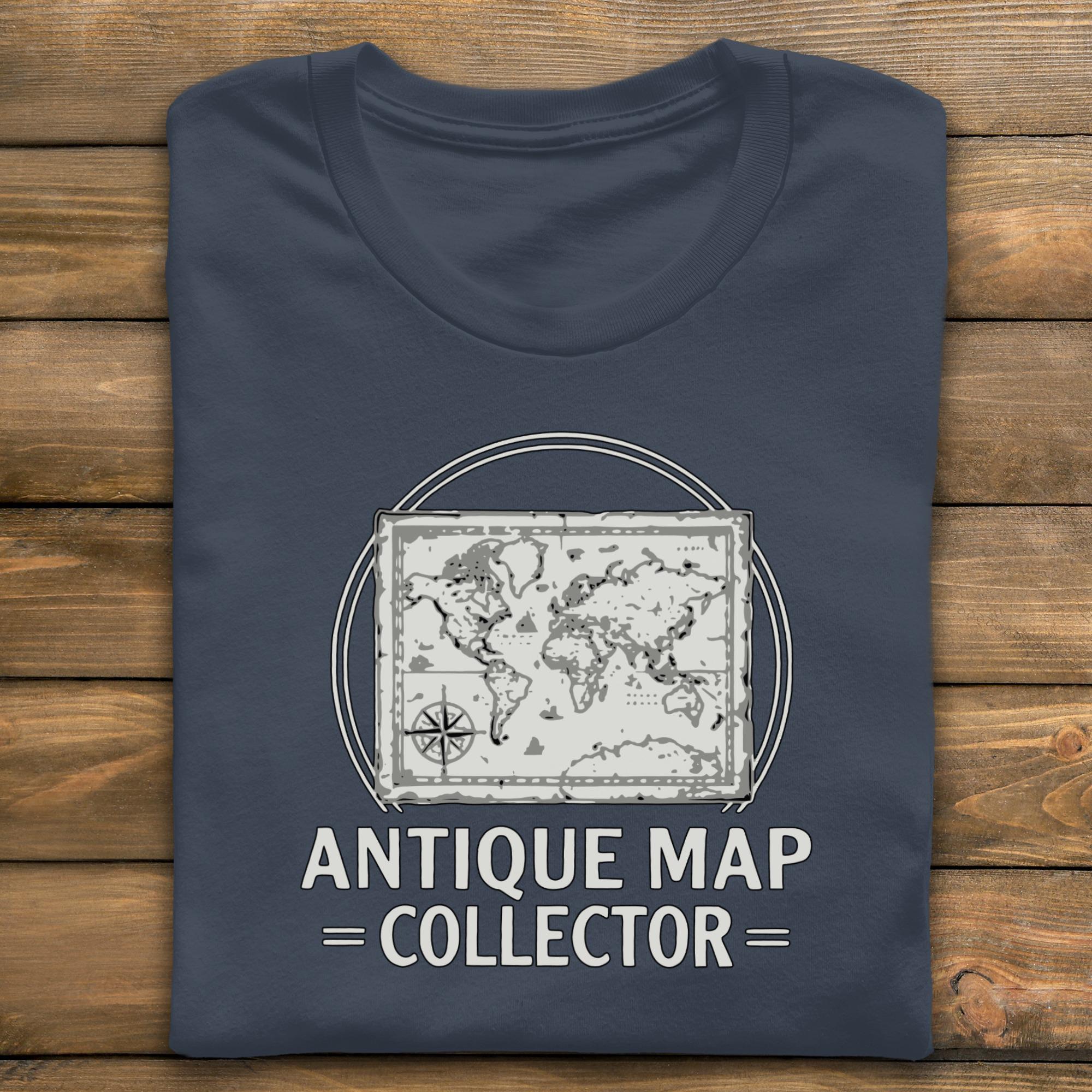Antique Map Collector T-Shirt, Vintage Map Graphic Tee, Comfort Colors Shirt, World Map TShirt, History Buff Gift, Geography Teacher Gift