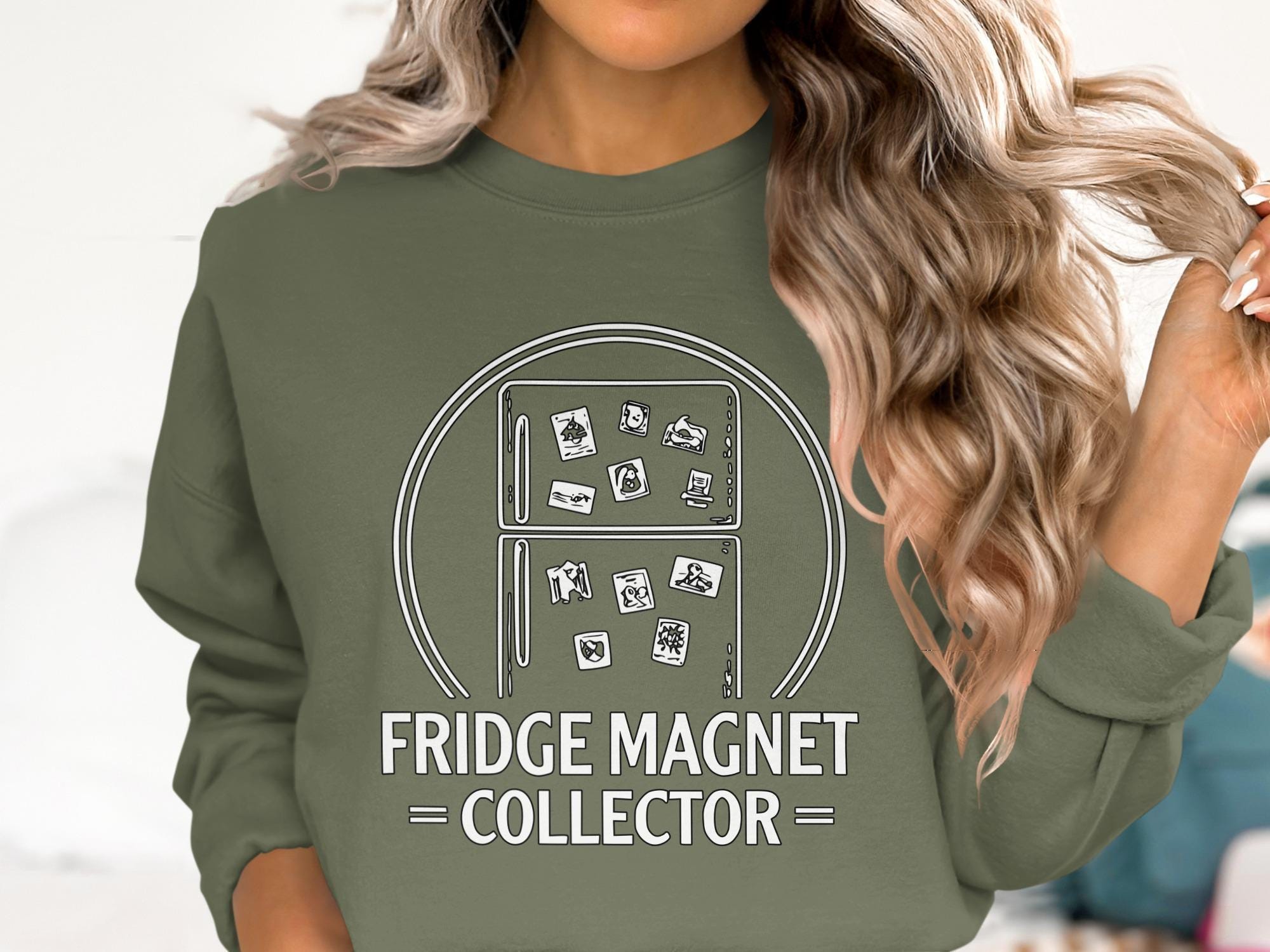 Fridge Magnet Collector T-Shirt, Unique Refrigerator Design, Collectible Magnet Art Tee, Quirky T-Shirt, Comfort Colors Tee