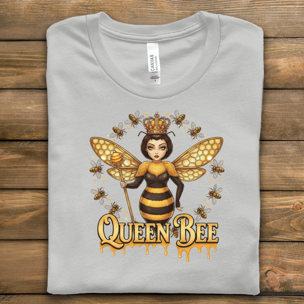 Queen Bee T-Shirt, Honeycomb Wings Shirt, Bee Lover Gift, Bee Keeper Shirt, Save The Bees Tee, Bee Graphic Shirt, Honey Bee Tshirt, Queen