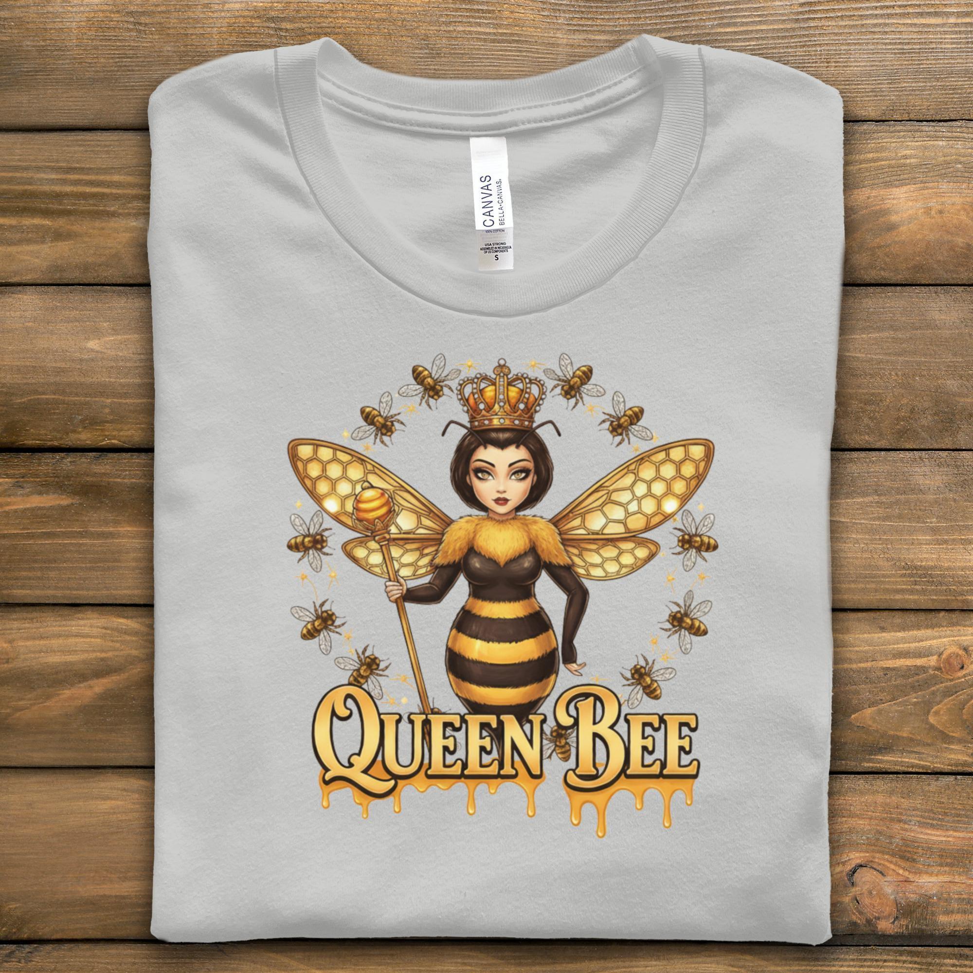 Queen Bee T-Shirt, Honeycomb Wings Shirt, Bee Lover Gift, Bee Keeper Shirt, Save The Bees Tee, Bee Graphic Shirt, Honey Bee Tshirt, Queen