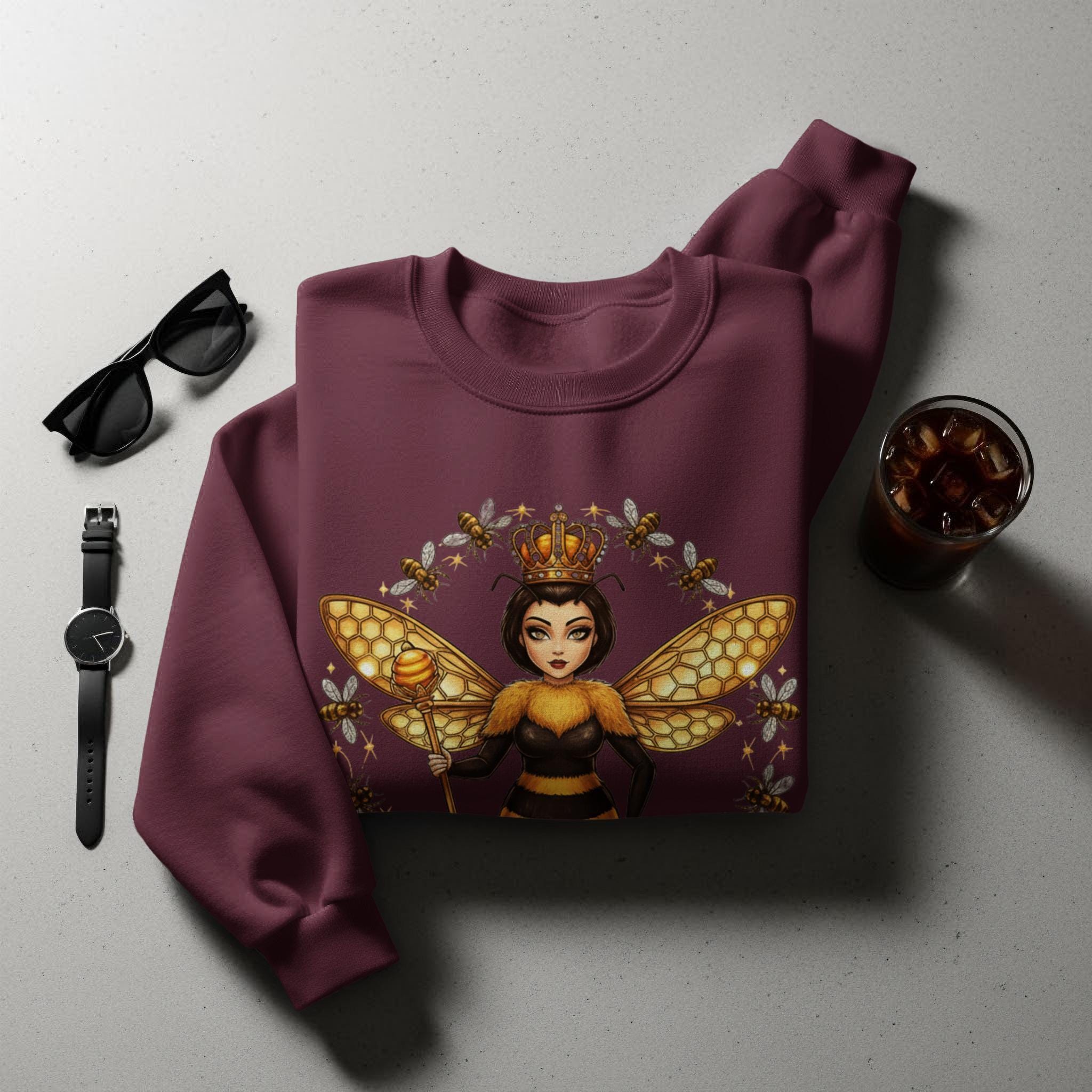 Queen Bee T-Shirt, Honeycomb Wings Shirt, Bee Lover Gift, Bee Keeper Shirt, Save The Bees Tee, Bee Graphic Shirt, Honey Bee Tshirt, Queen