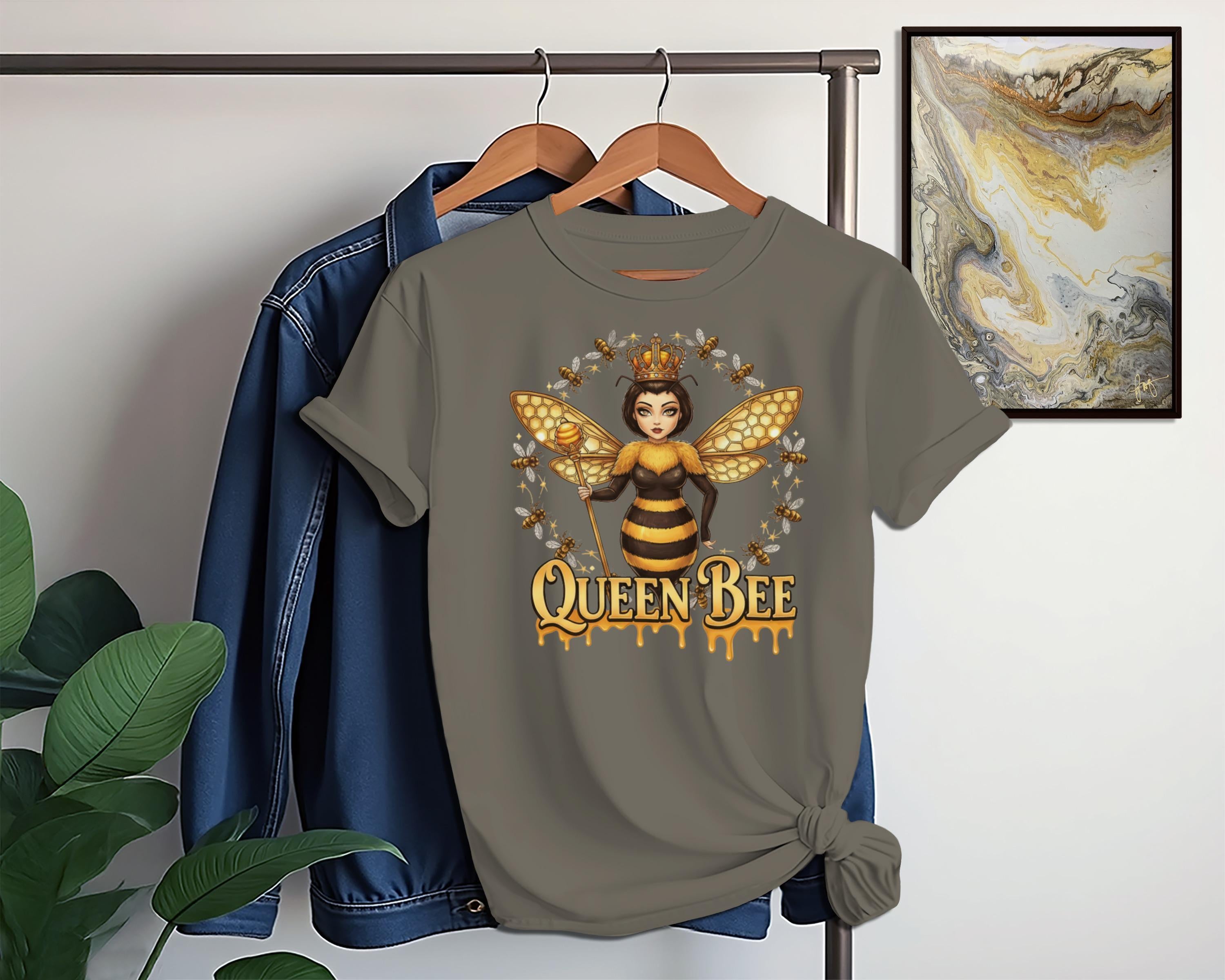 Queen Bee T-Shirt, Honeycomb Wings Shirt, Bee Lover Gift, Bee Keeper Shirt, Save The Bees Tee, Bee Graphic Shirt, Honey Bee Tshirt, Queen