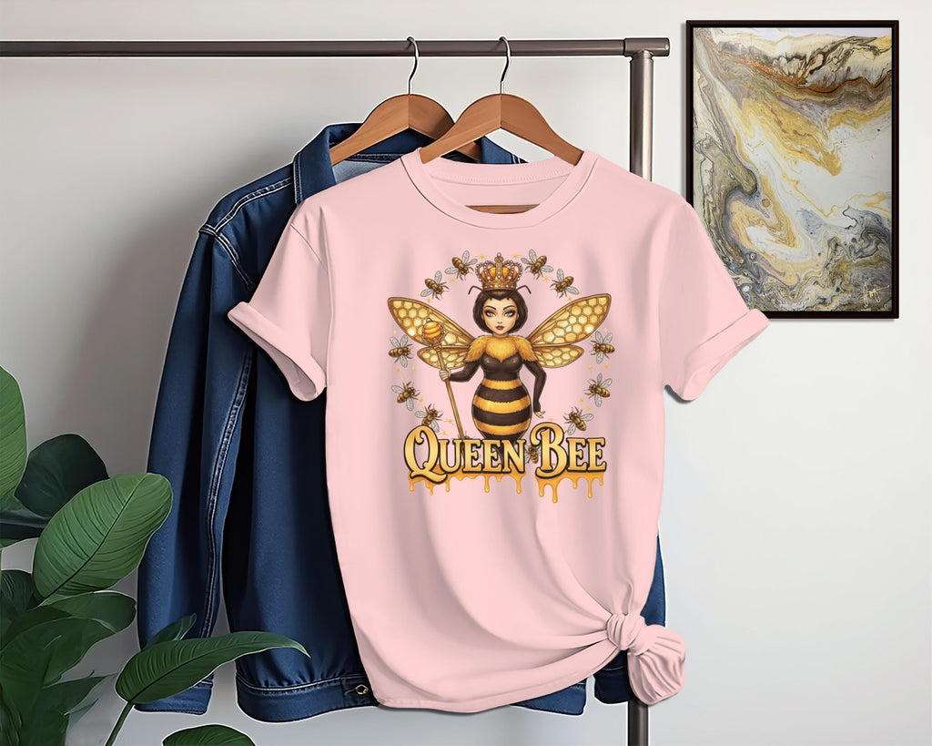 Queen Bee T-Shirt, Honeycomb Wings Shirt, Bee Lover Gift, Bee Keeper Shirt, Save The Bees Tee, Bee Graphic Shirt, Honey Bee Tshirt, Queen