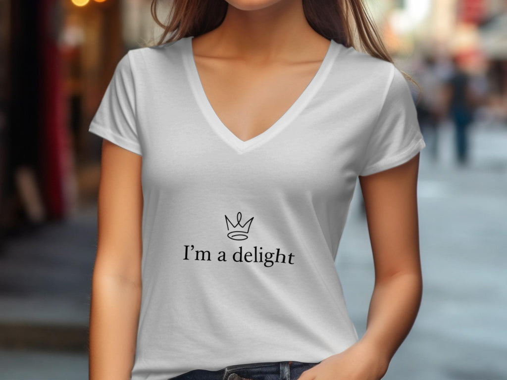 I'm a Delight T-Shirt, Crown T-Shirt, Delightful T-Shirt, Minimalist T-Shirt, Positive Vibes T-Shirt, Gift for Her, Gift for Him