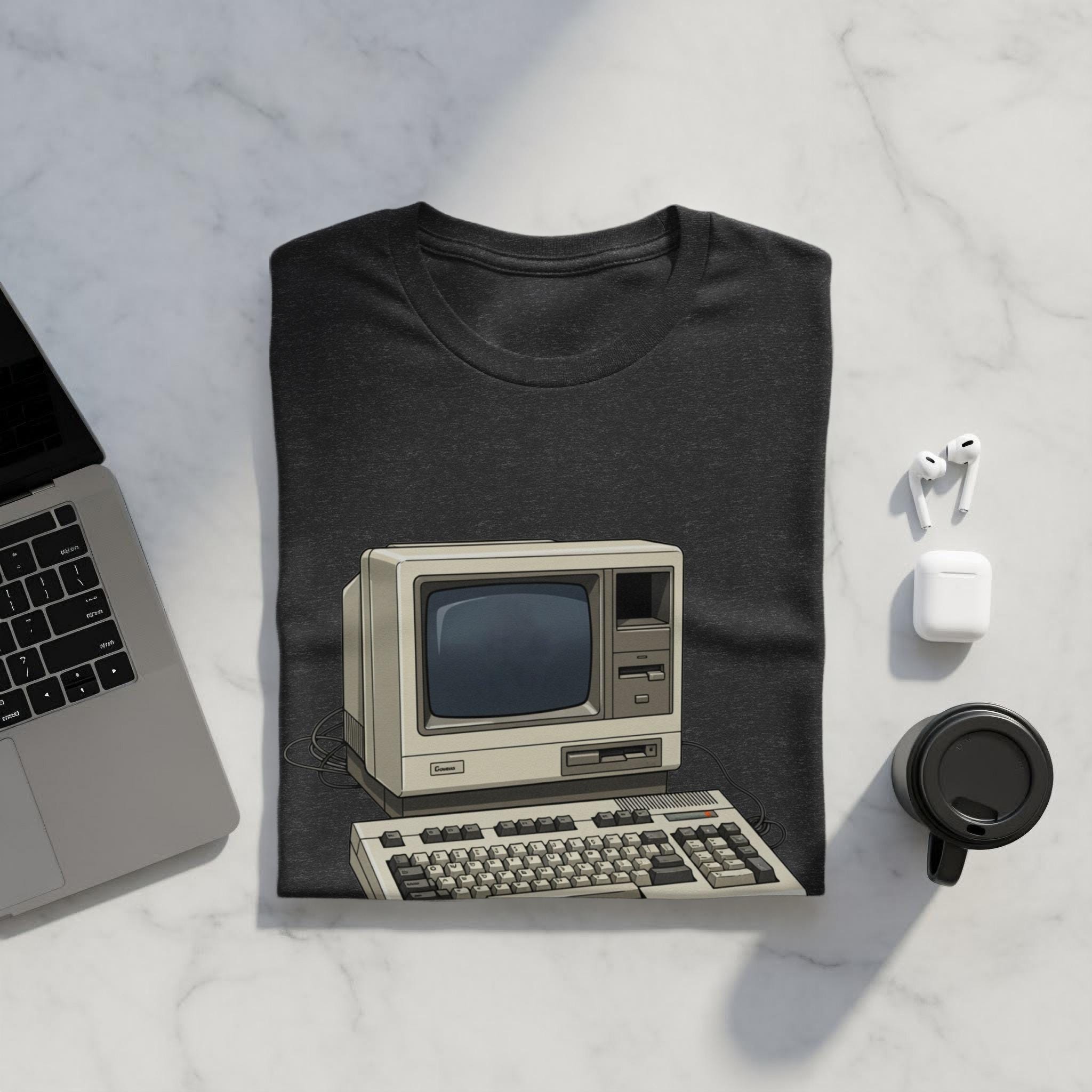 Retro Computer T-Shirt, Vintage PC Tee, Classic Tech Gift, 80s 90s Computer Nerd Shirt, Old School Computing Apparel, Geeky TShirt