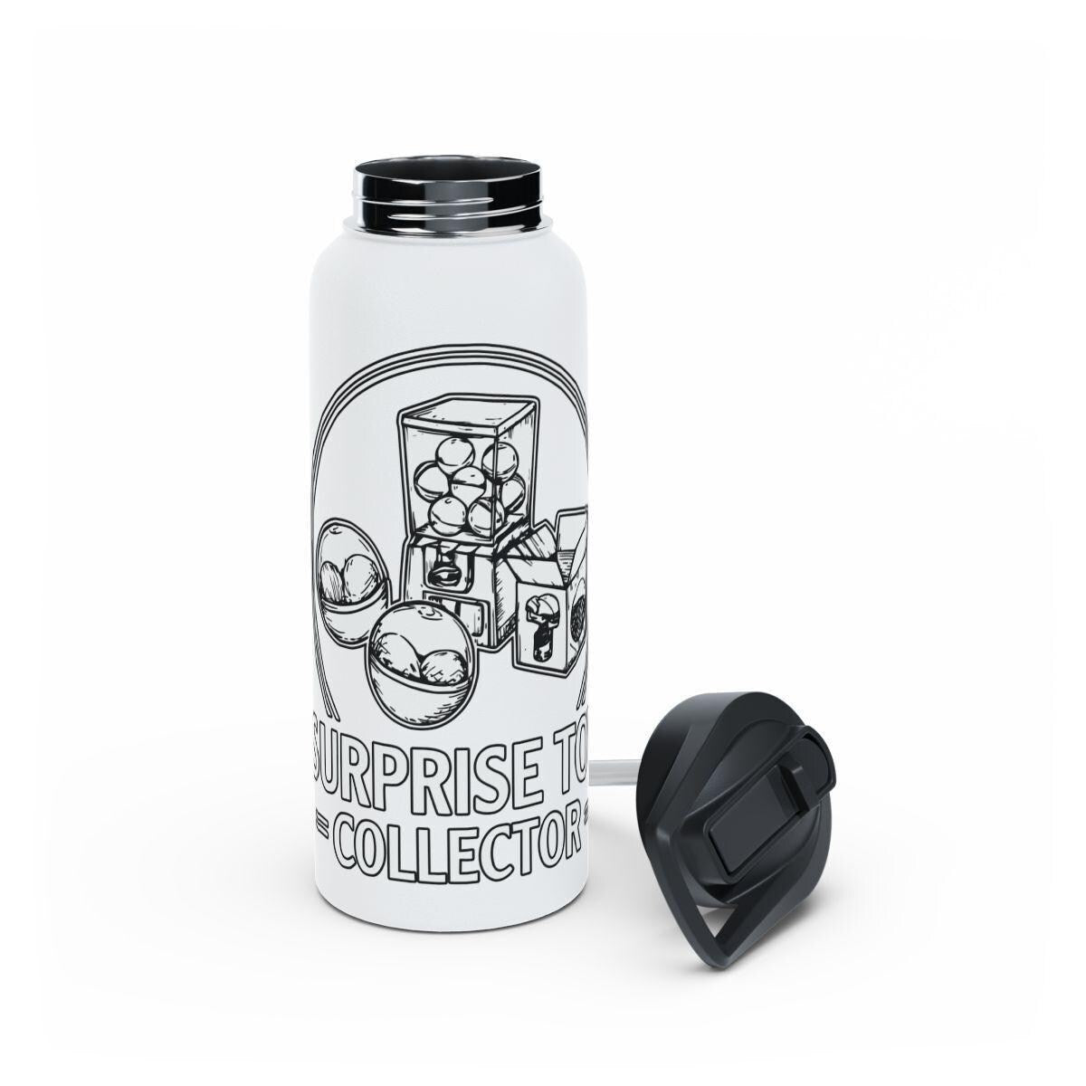 Collector Bottle, Surprise Toy Design, Unique Water Bottle, Fun Hydration, Cool Bottle for Kids, Trendy Drinkware, BPA Free, Portable Flask