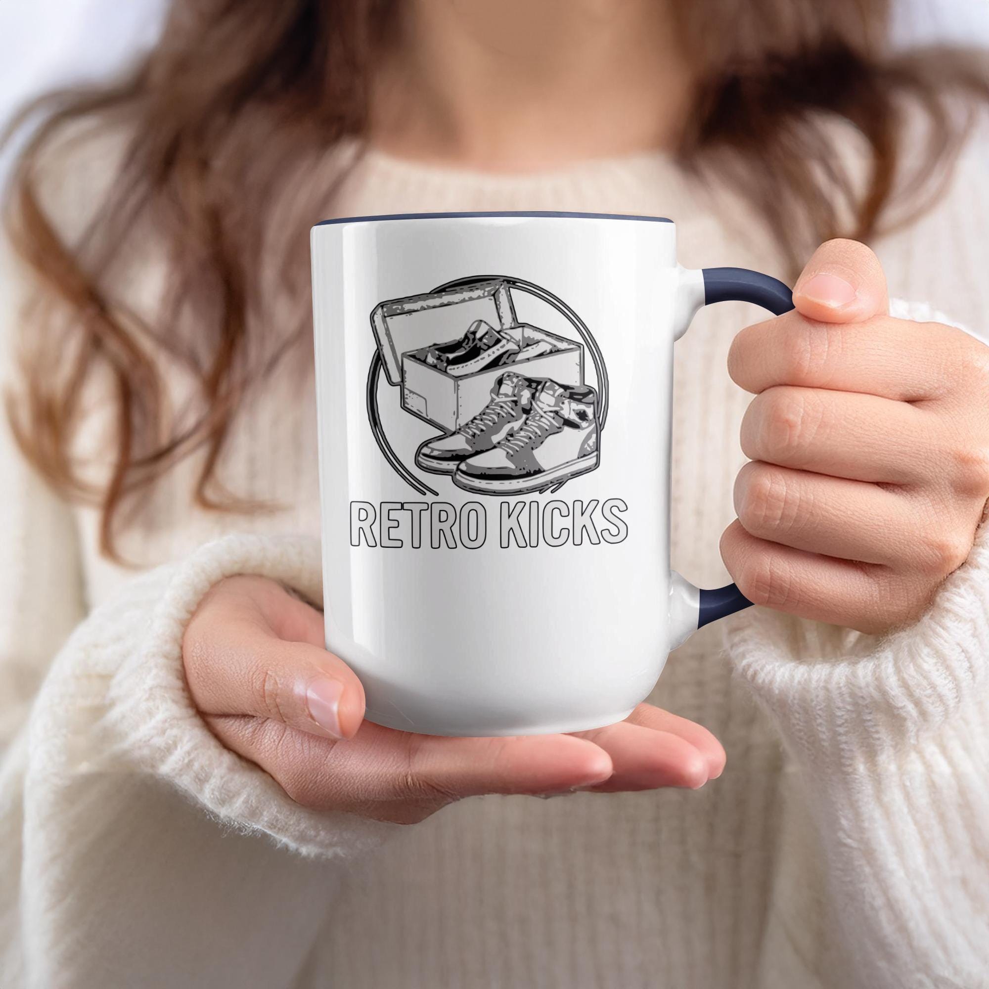 Retro Kicks Mug, Vintage Sneaker Art Cup, Cool Coffee Mug, Perfect Gift for Sneakerheads, Classic Shoe Design, Unique Tea Mug