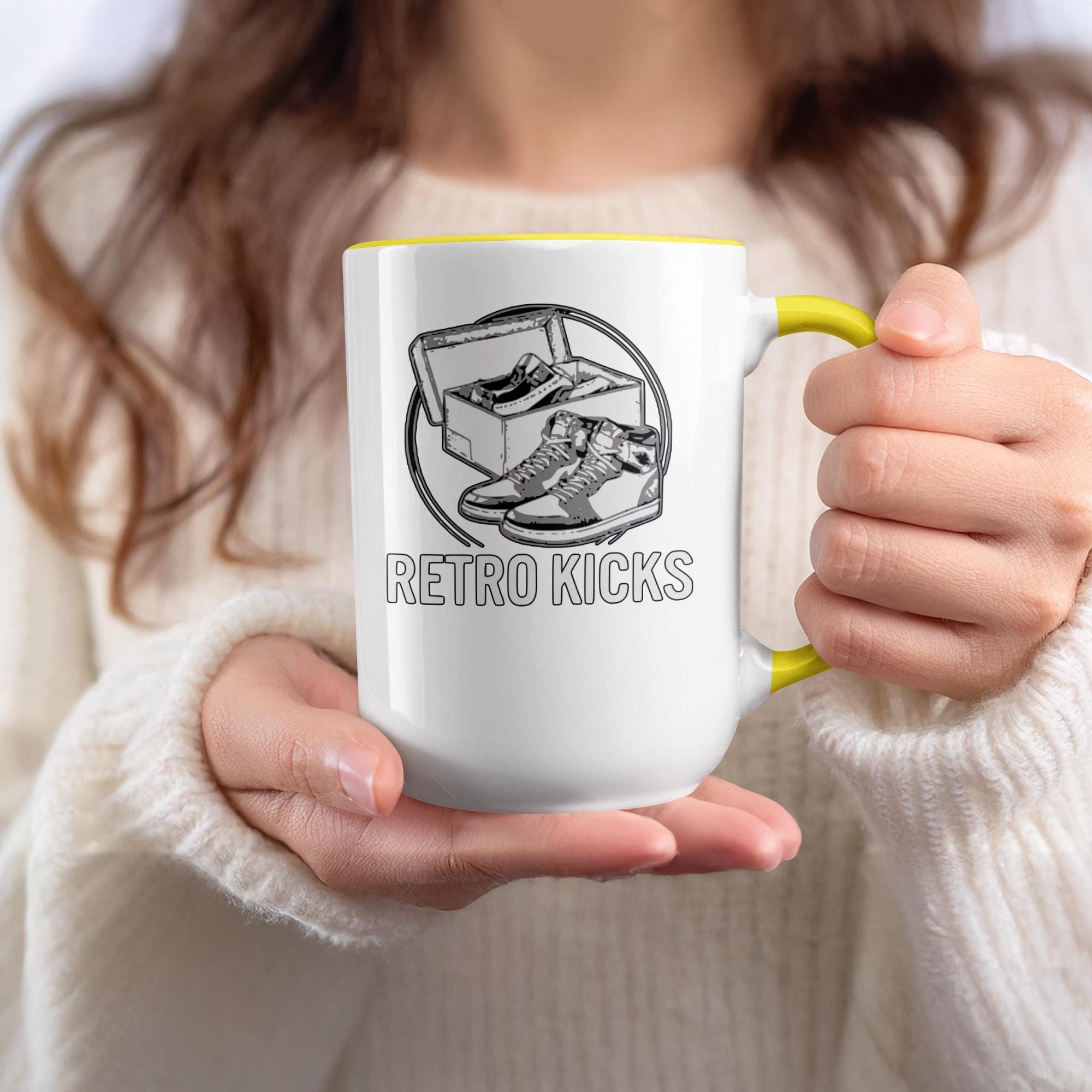 Retro Kicks Mug, Sneakers Coffee Cup, Shoe Lover Gift, Vintage Shoe Mug, Trendy Footwear Drinkware, Fashionista Gift Idea