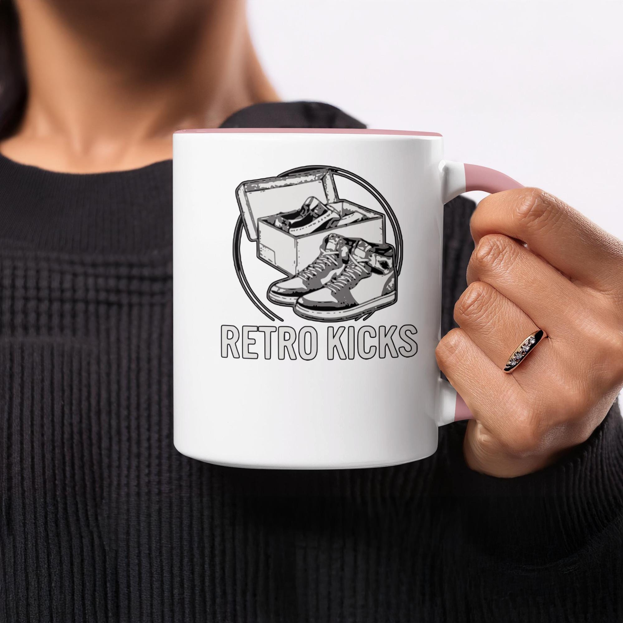 Retro Kicks Mug, Vintage Sneakers Coffee Cup, Cool Gift for Sneakerheads, Unique Mug for Shoe Lovers, Illustration Coffee Mug