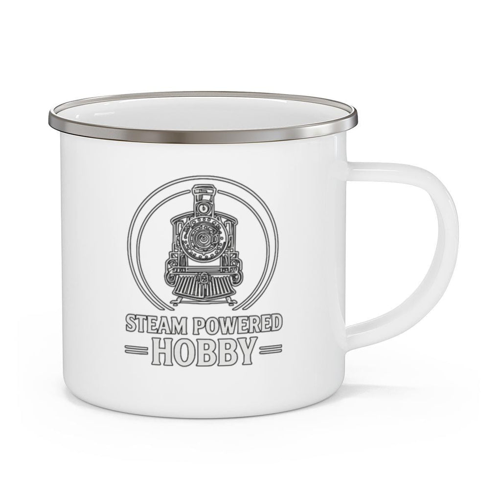 Retro Steam Powered Hobby Mug, Train Enthusiast Gift, Vintage Locomotive Art, Unique Steam Engine Mug for Tea Coffee Lovers