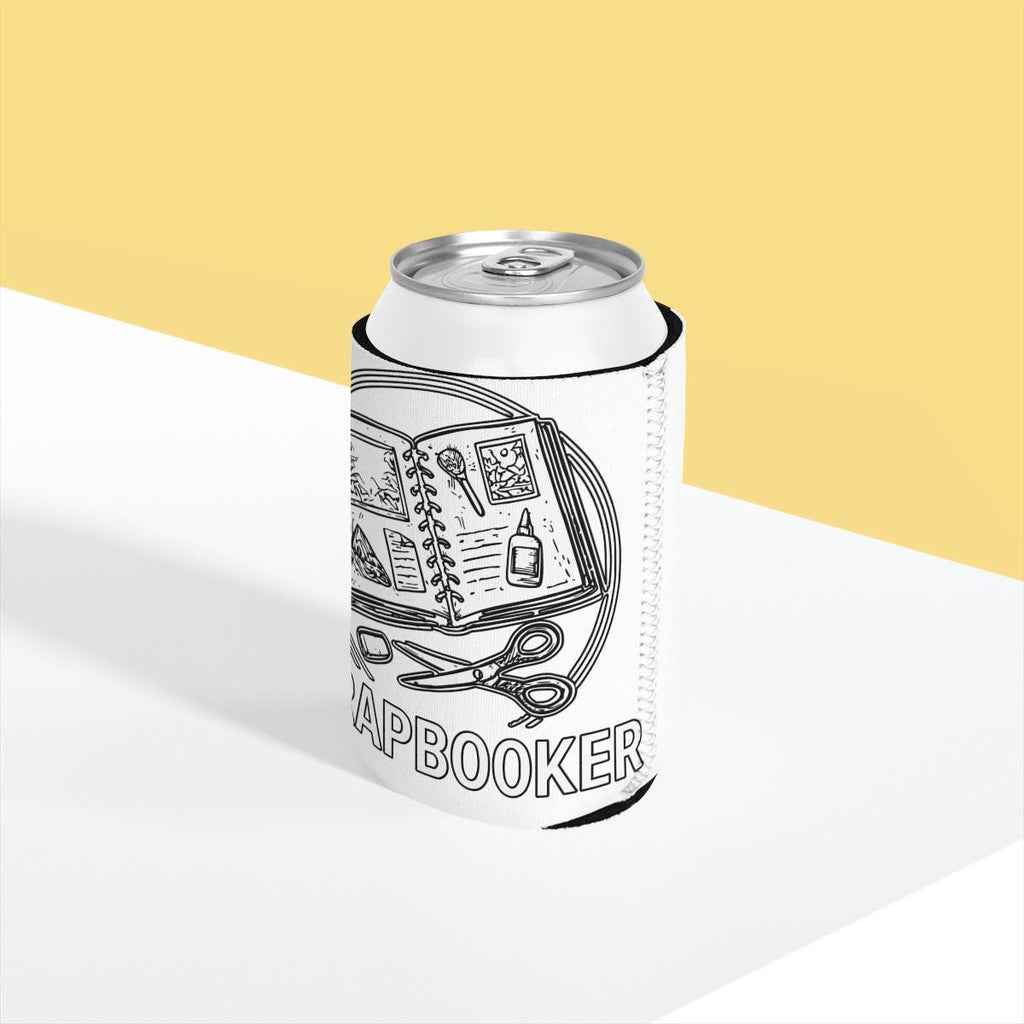 Scrapbooker Can Cooler, Scrapbooking Gift, Crafty Drink Holder, Insulated Can Sleeve, Scrapbook Lover, Craft Beer Accessory