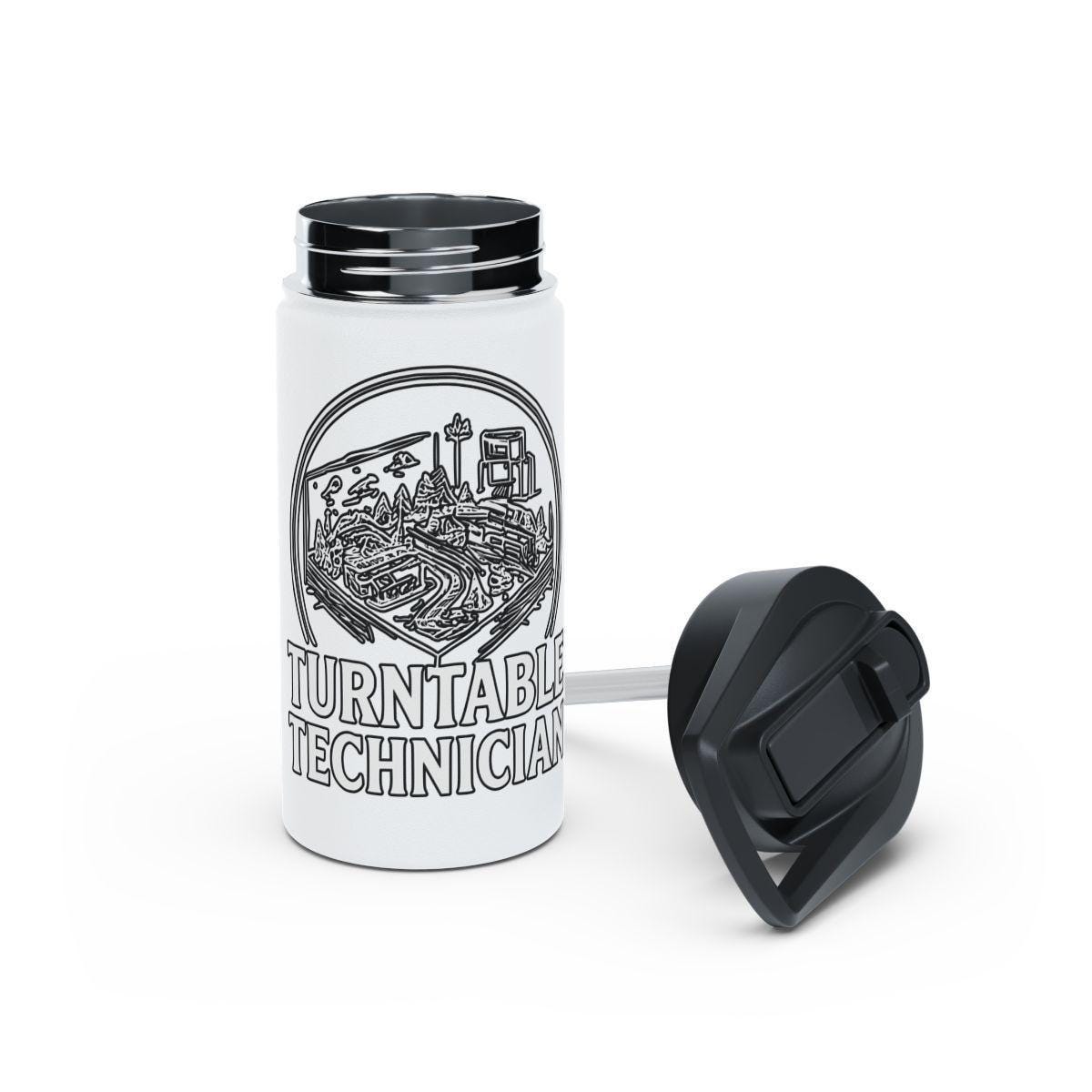 Turntable Technician Travel Mug, DJ Travel Tumbler, Music Lover Coffee Mug, Unique DJ Gift, Musician Stainless Steel Mug