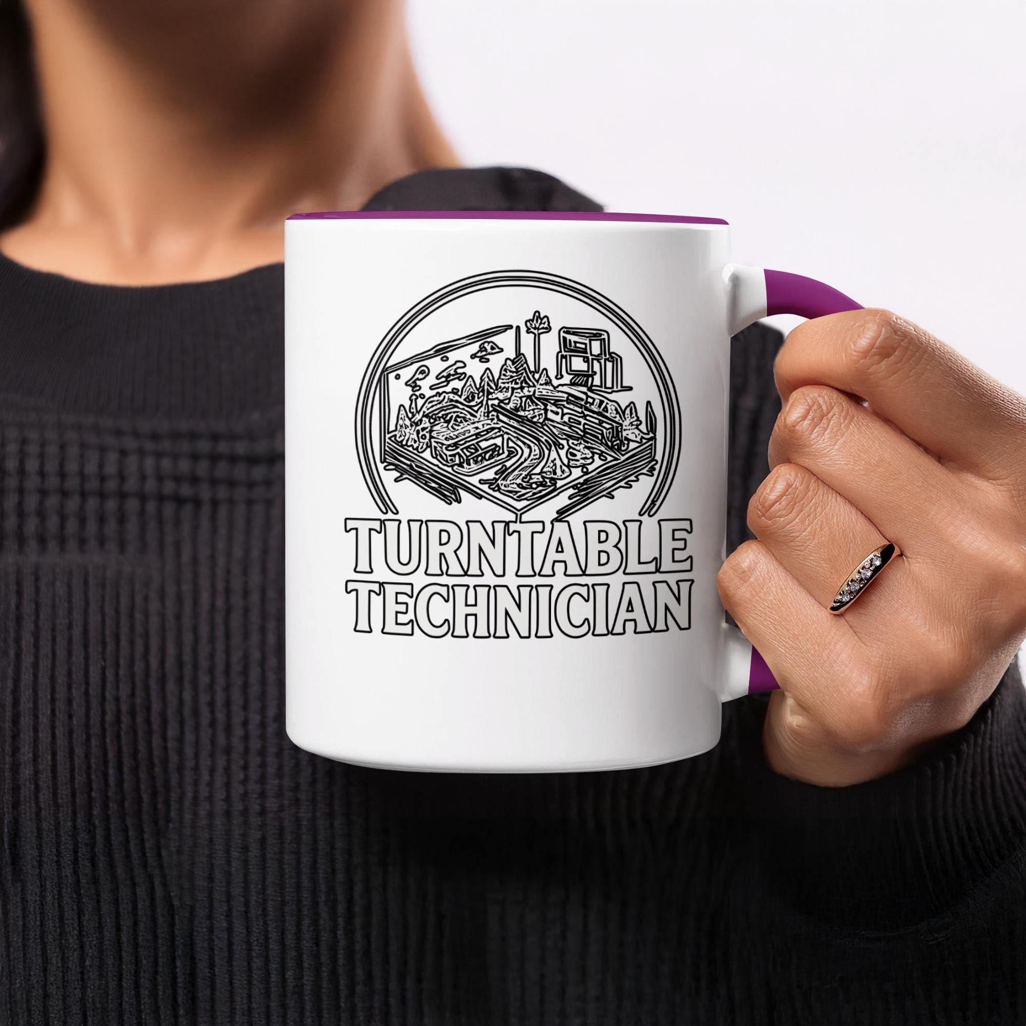 Turntable Technician Mug, DJ Gift, Music Lover Mug, Vinyl Enthusiast Gift, Unique Coffee Mug, Musician Gift, Record Player Mug