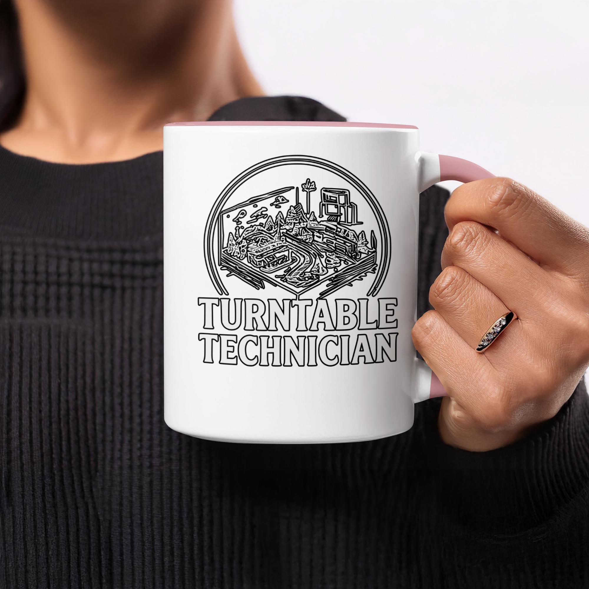 Turntable Technician Mug, Music Lover Gift, DJ Coffee Cup, Turntable Art Mug, Vinyl Record Enthusiast Gift, Audiophile Mug, Musician Gift
