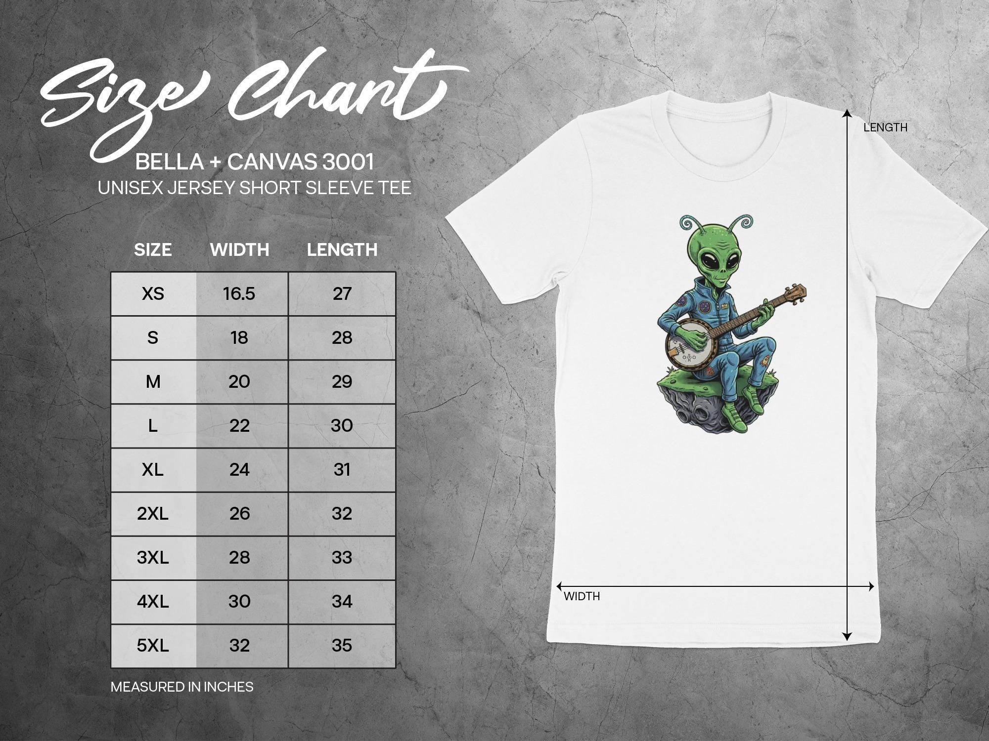 Alien Playing Banjo Shirt, Fun Graphic Tee, Music Lovers Gift, Space Theme T-Shirt, Alien Fan Apparel, Unisex Short Sleeve