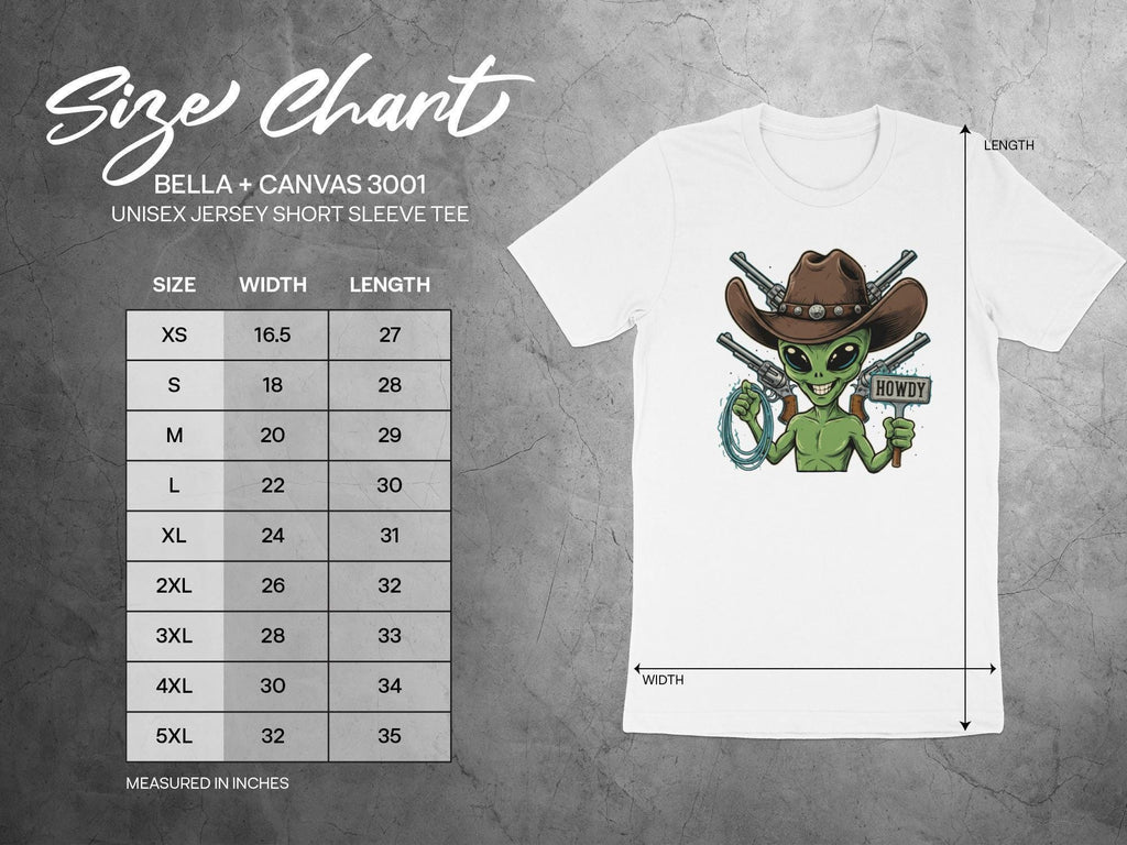 Alien Cowboy T-Shirt, Funny Howdy Alien Tee, Western Space Theme Graphic Shirt, Sci-Fi Novelty Gift, Unisex Casual Top