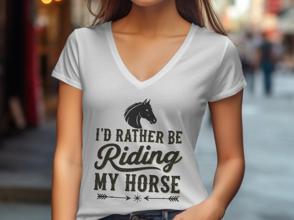 I'd Rather Be Riding My Horse T-Shirt, Equestrian Lover Gift, Horseback Riding Tee, Funny Horse Shirt, Horse Rider Apparel