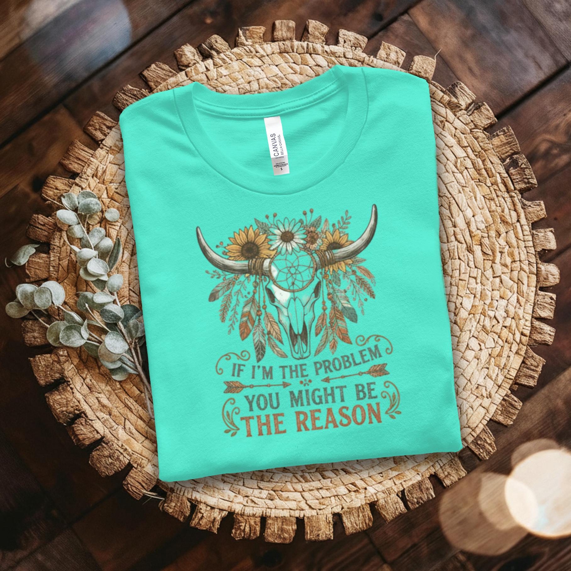 Western Boho Skull T-Shirt, Dreamcatcher Sunflower Shirt, Boho Cow Skull Tee, Inspirational Quote Shirt, Graphic Tee for Women Men