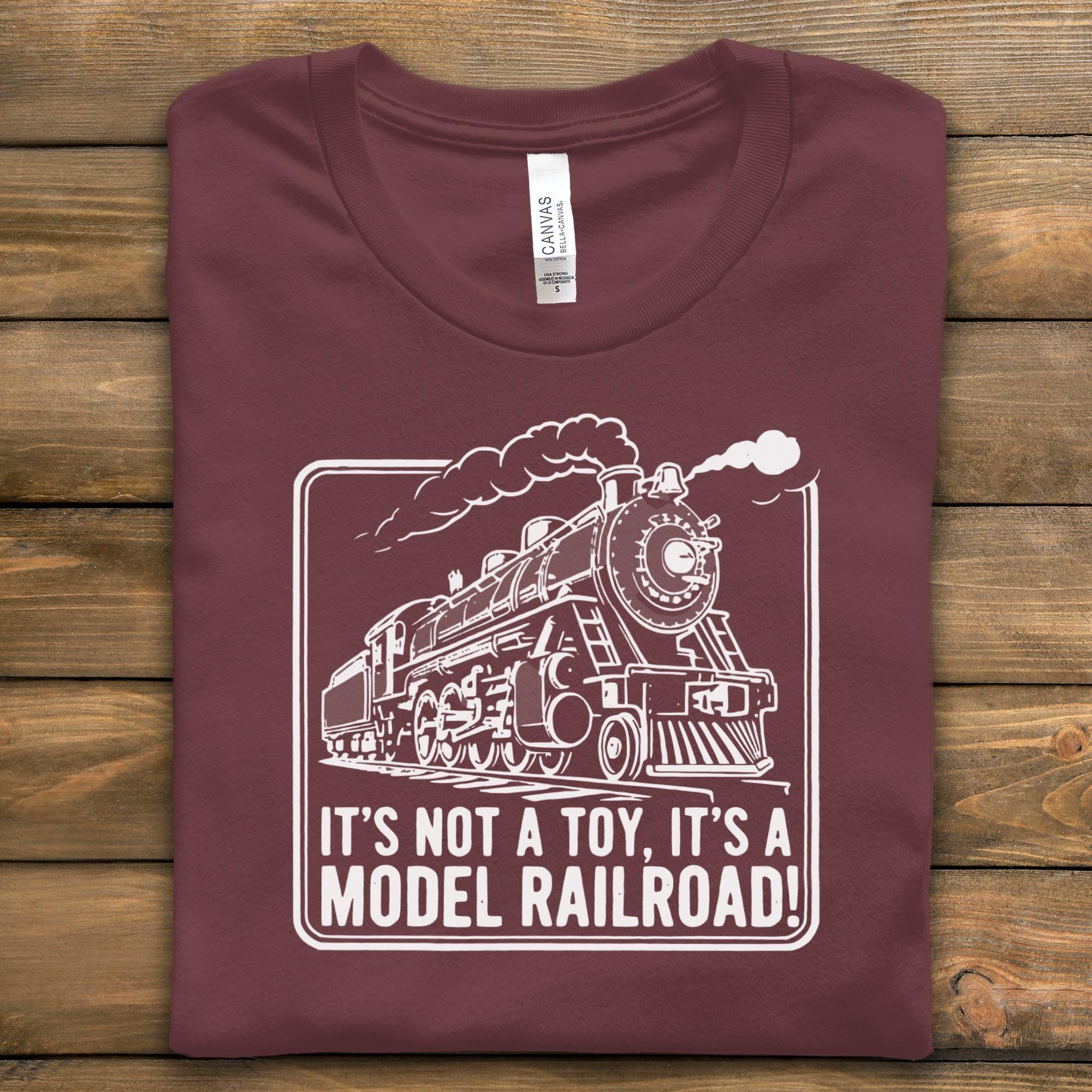 Model Railroad T-Shirt, Vintage Train Lover Gift, It's Not A Toy Tee, Locomotive Enthusiast Apparel, Railway Hobby Clothing