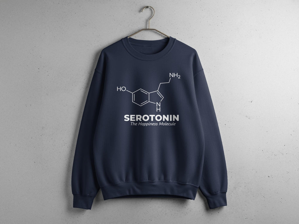 Serotonin molecule sweatshirt, The Happiness Molecule graphic, Mental health gift, Science lover shirt, Chemistry hoodie