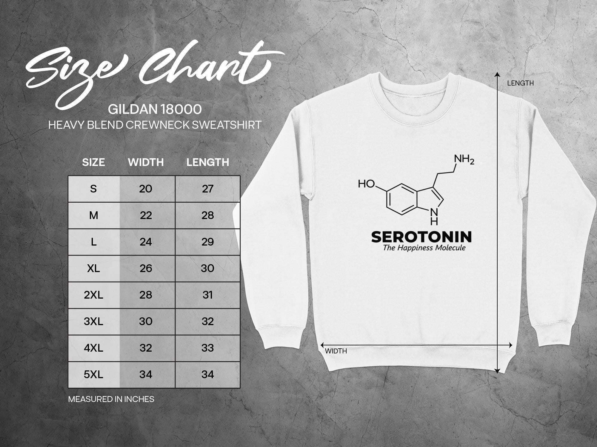 Serotonin Crewneck Sweatshirt, The Happiness Molecule Design, Science Sweater, Chemistry Lover Gift, Cozy Crewneck Pullover