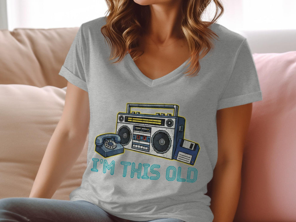 Retro Vintage Boombox T-Shirt, I'm This Old Shirt, 80s 90s Nostalgia Graphic Tee, Funny Old School Music Lover Gift, Retro Cassette Tape
