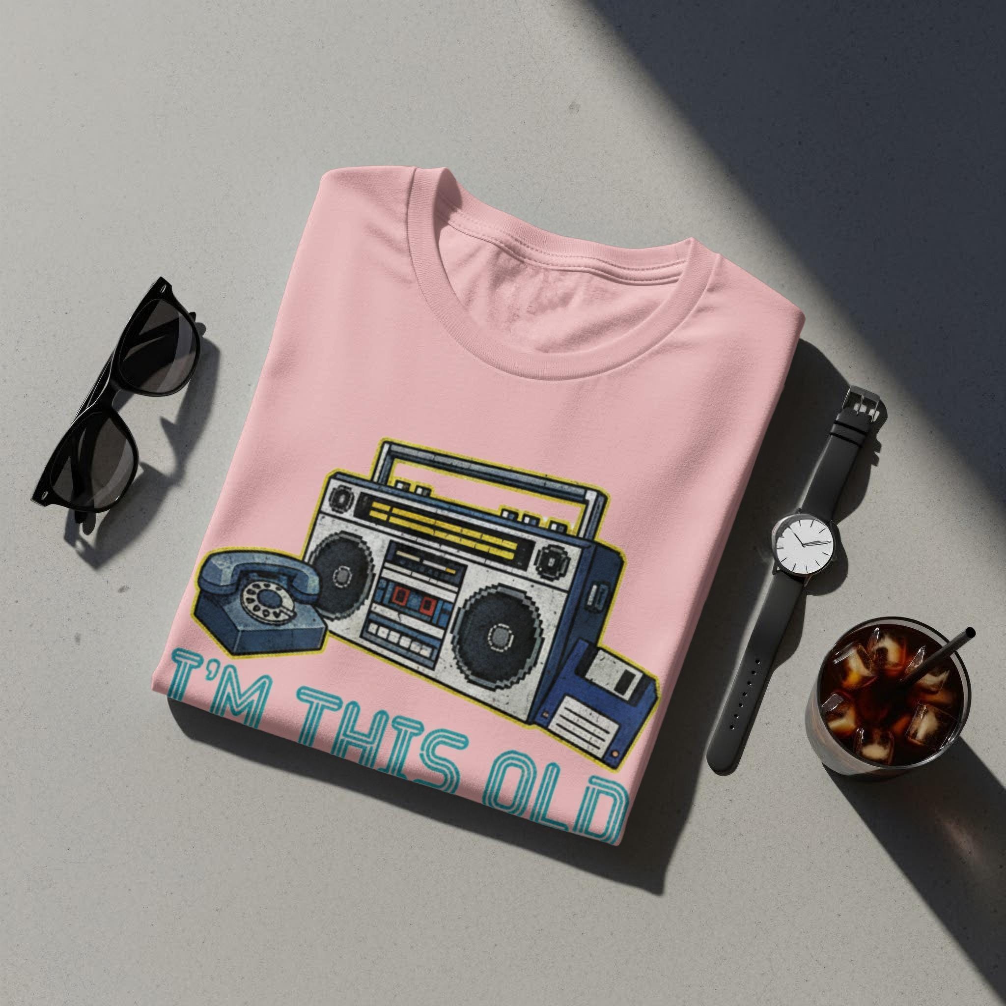 Retro Boombox Graphic Tee, Vintage Music Lover Shirt, Funny Nostalgic T-Shirt, Old School Music Gift, 80s 90s Boombox Design