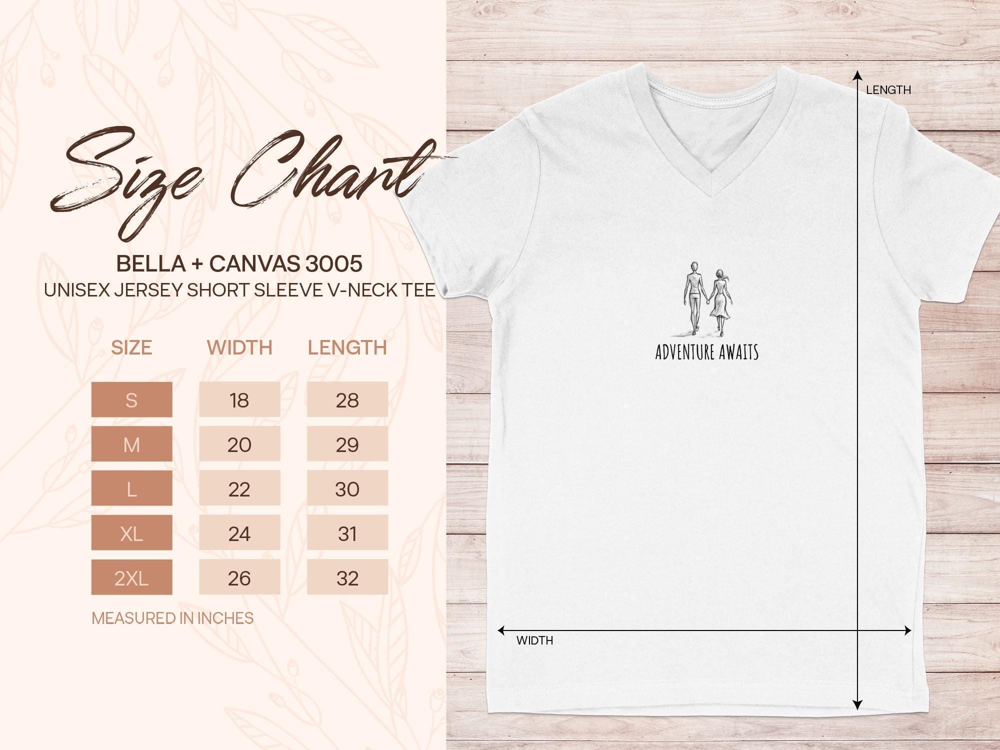 Adventure Awaits T-Shirt, Unisex V-Neck Tee, Graphic Tee, Travel Shirt, Wanderlust Apparel, Casual Outfit, Minimalist Design