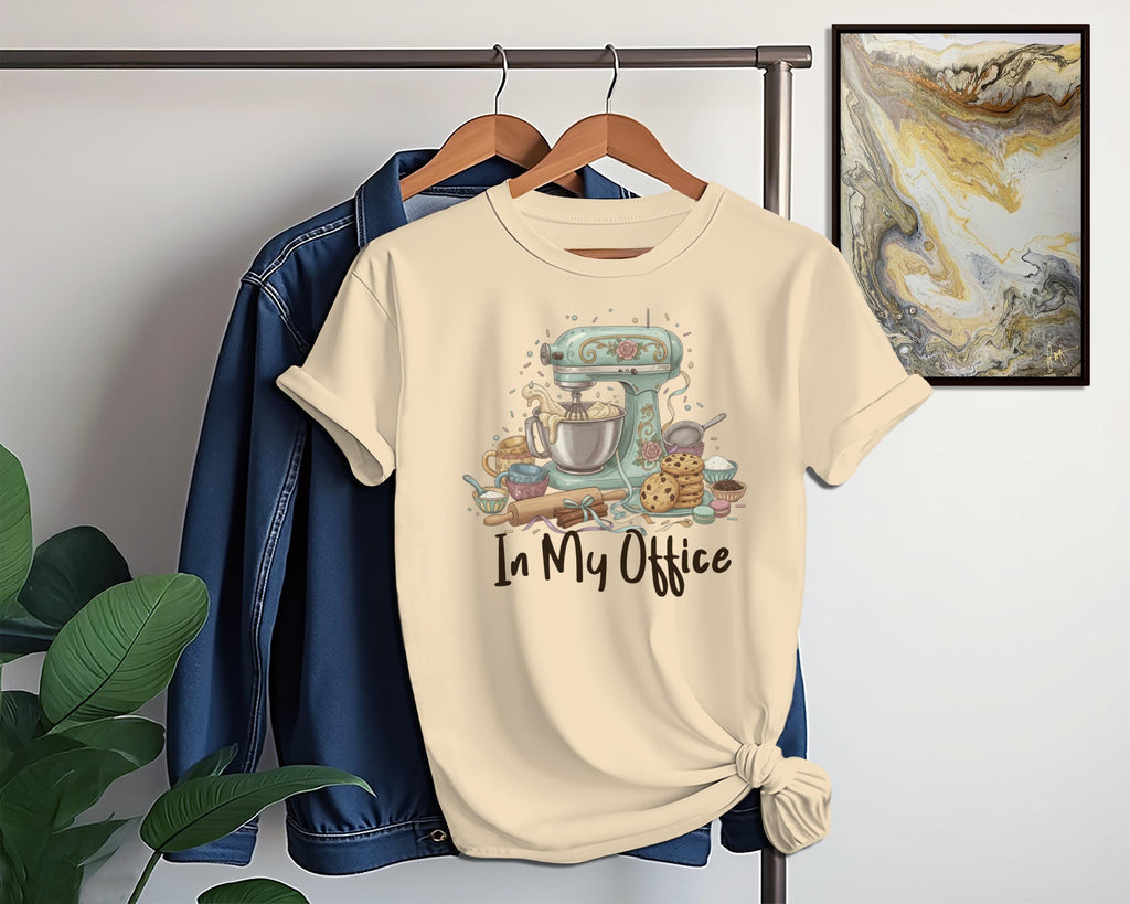 Fun Kitchen Mixer T-Shirt, In My Office Graphic Tee, Cute Baking Lover Shirt, Unique Gift for Bakers, Foodie T-Shirt for Women