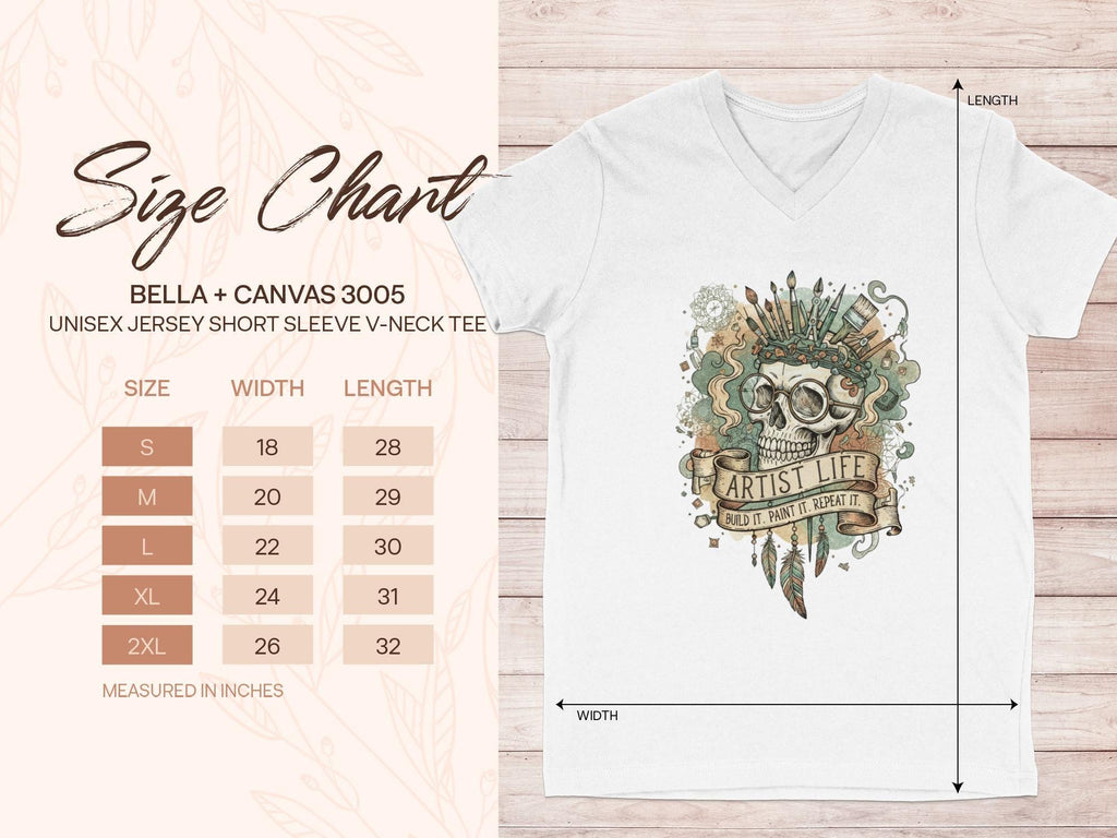 Skull Artist Life T-Shirt, Unisex Jersey Short Sleeve Shirt, Vintage Art Lover Gift, Creative Artist Apparel, Trendy Graphic Tee