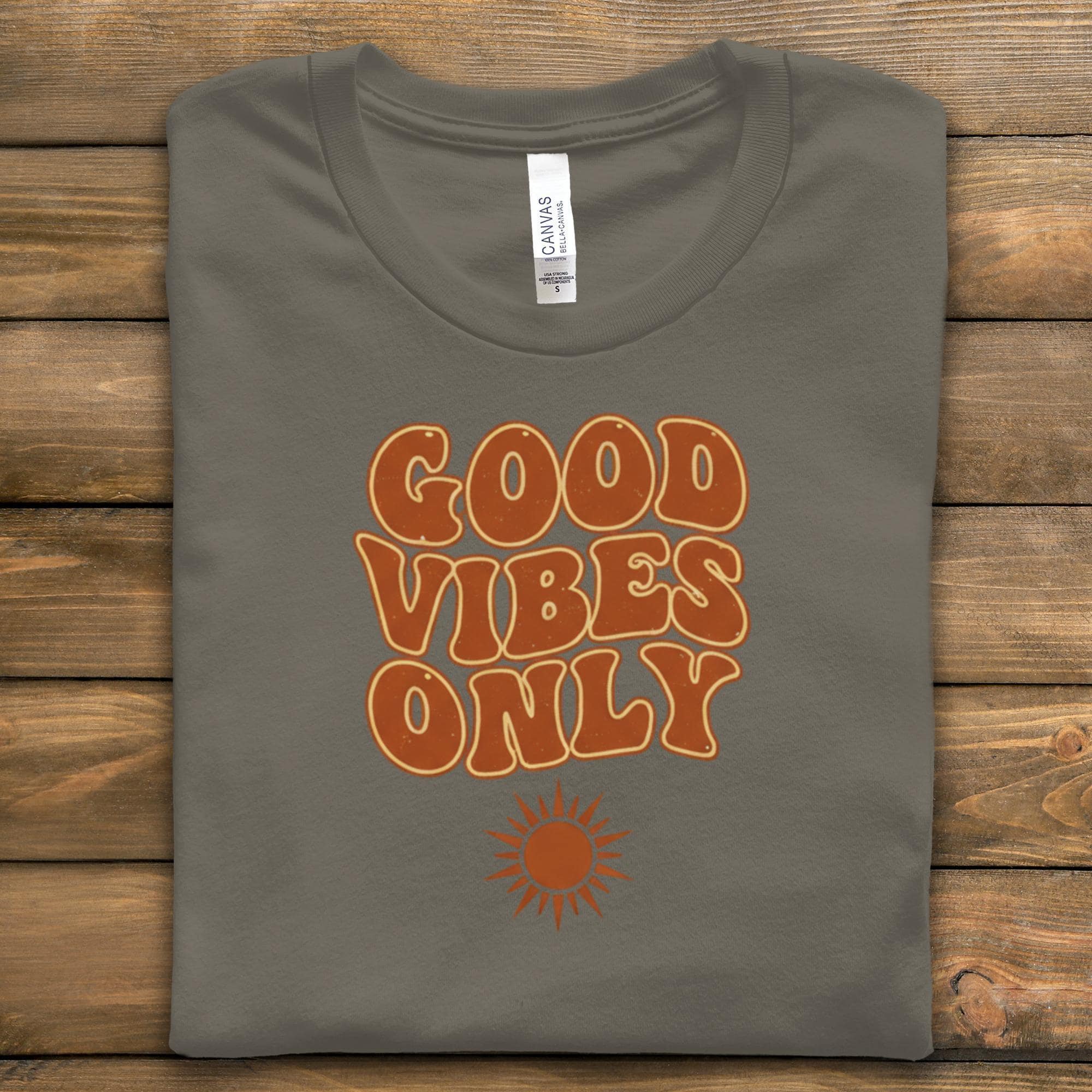 Good Vibes Only T-Shirt, Retro Graphic Tee, Positive Energy Shirt, Vintage Style Top, Sunny Design, Casual Wear, Comfort Fit