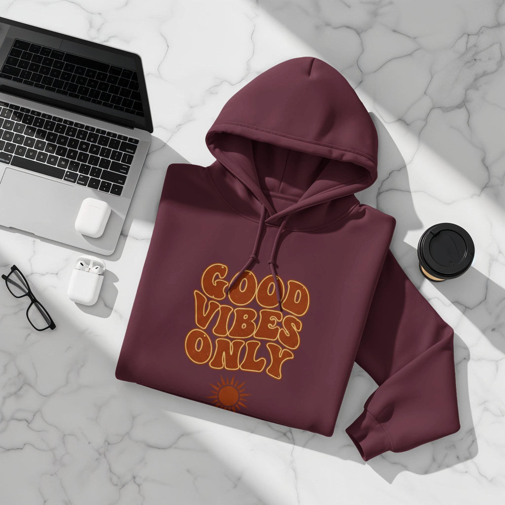 Good Vibes Only Hoodie, Positive Message Sweatshirt, Inspirational Graphic Hoodie, Comfortable Casual Wear, Trendy Hoodie Gift Idea