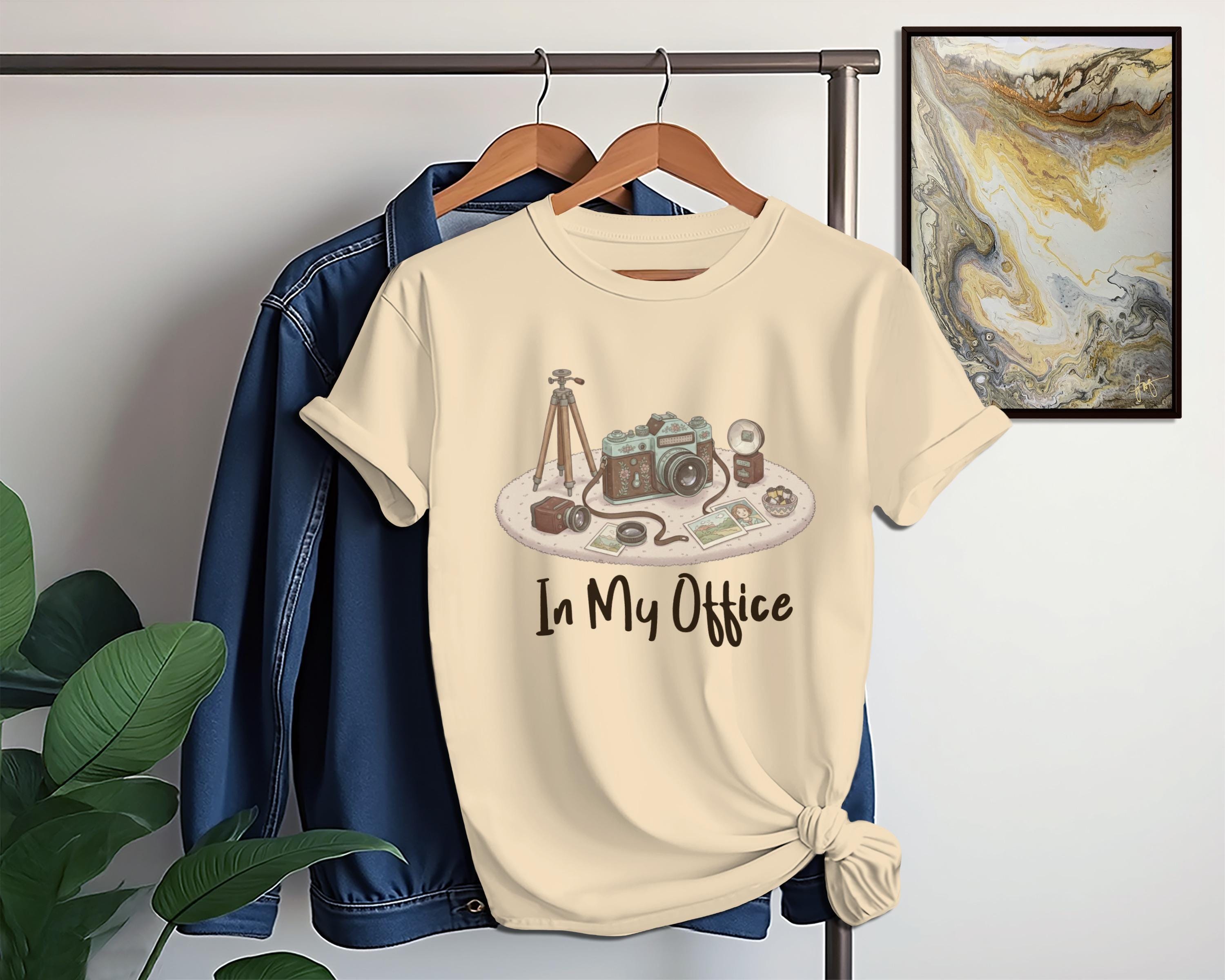 Vintage Camera Office Decor, Retro Photography Tshirt, Photographer Gift, Graphic Tee, Artistic Camera Print Shirt
