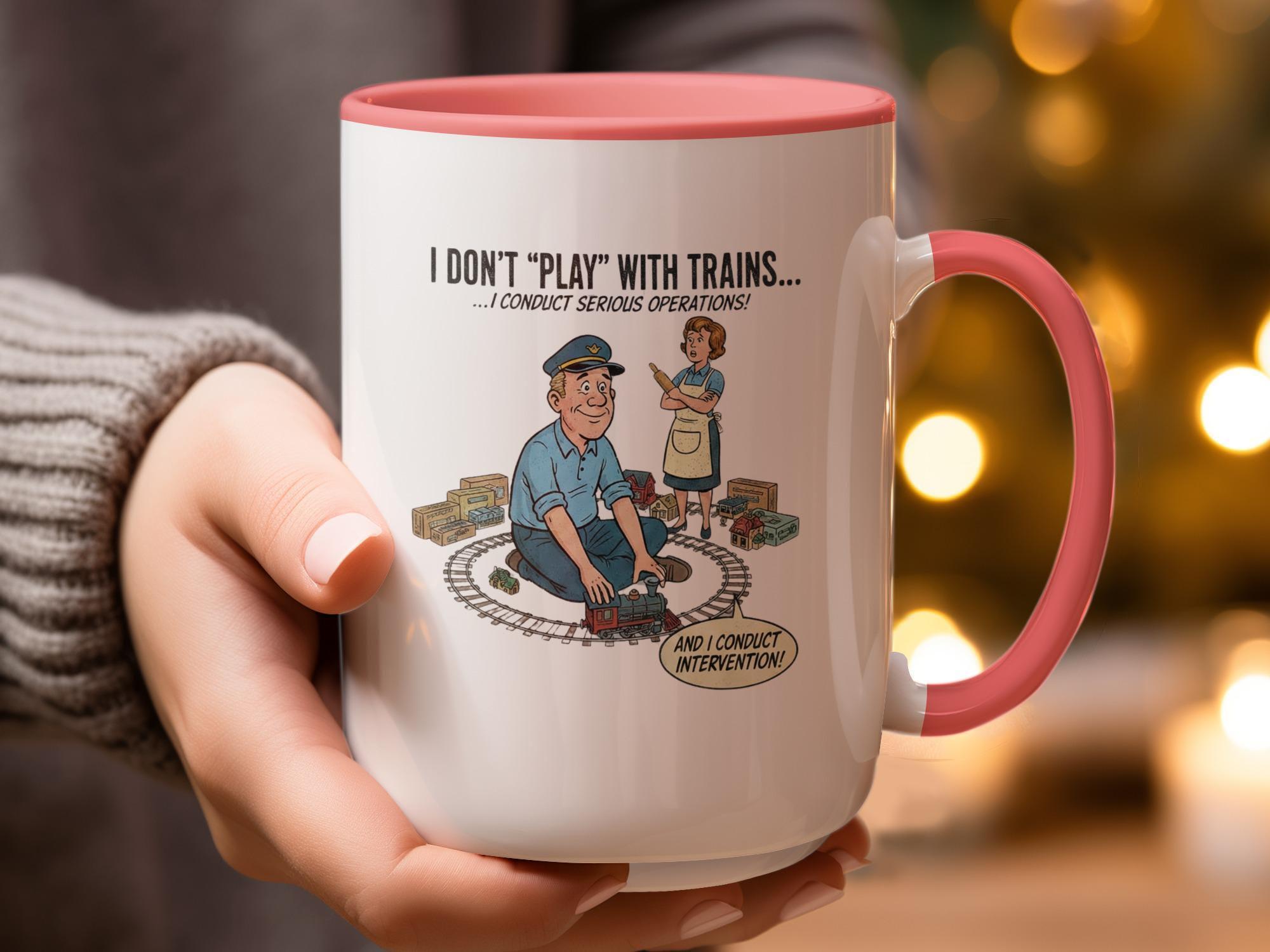 Train Enthusiast Mug, Gift for Model Train Lovers, Funny Coffee Cup, Railway Collectors Gift, Unique Train Hobby Mug