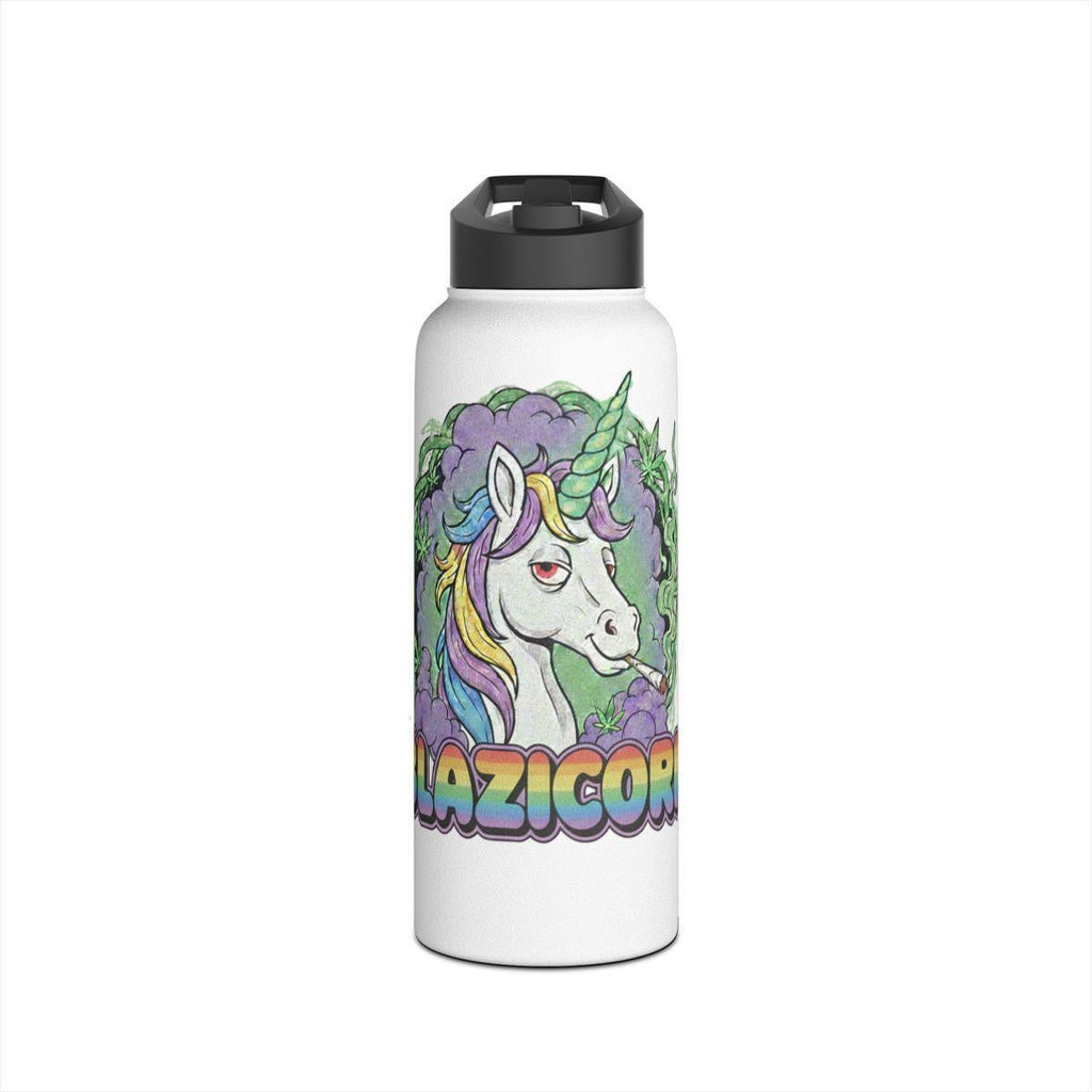 Lazy Unicorn Water Bottle, Cute Unicorn Flask, Funny Lazycorn Unicorn Gift, Colorful Unicorn Drinkware, Gifts for Unicorn Lovers
